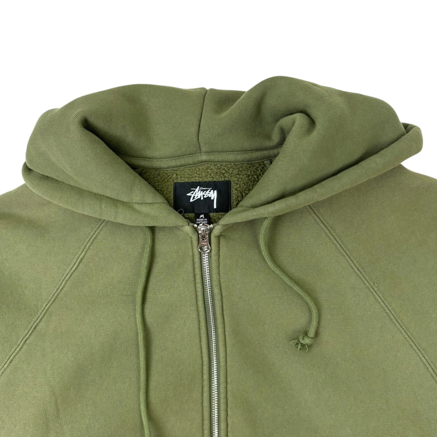 Stussy Raglan Zip-Up Hoodie Olive