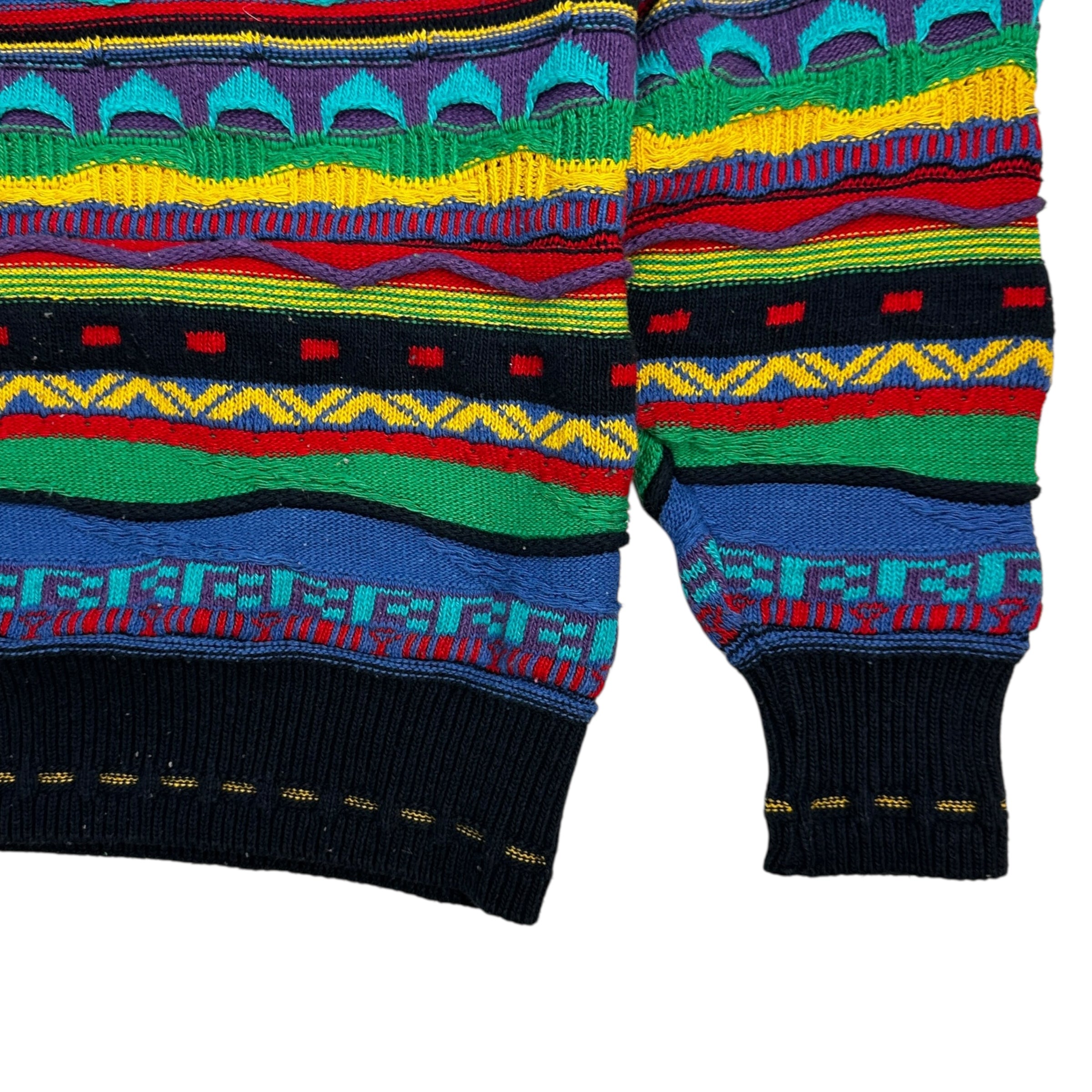 Vintage John Ashford Cable Knit Sweater Multicolour