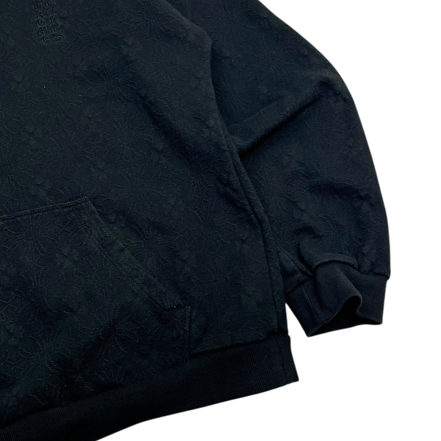 Chrome Hearts Monogram Textured Hoodie Black