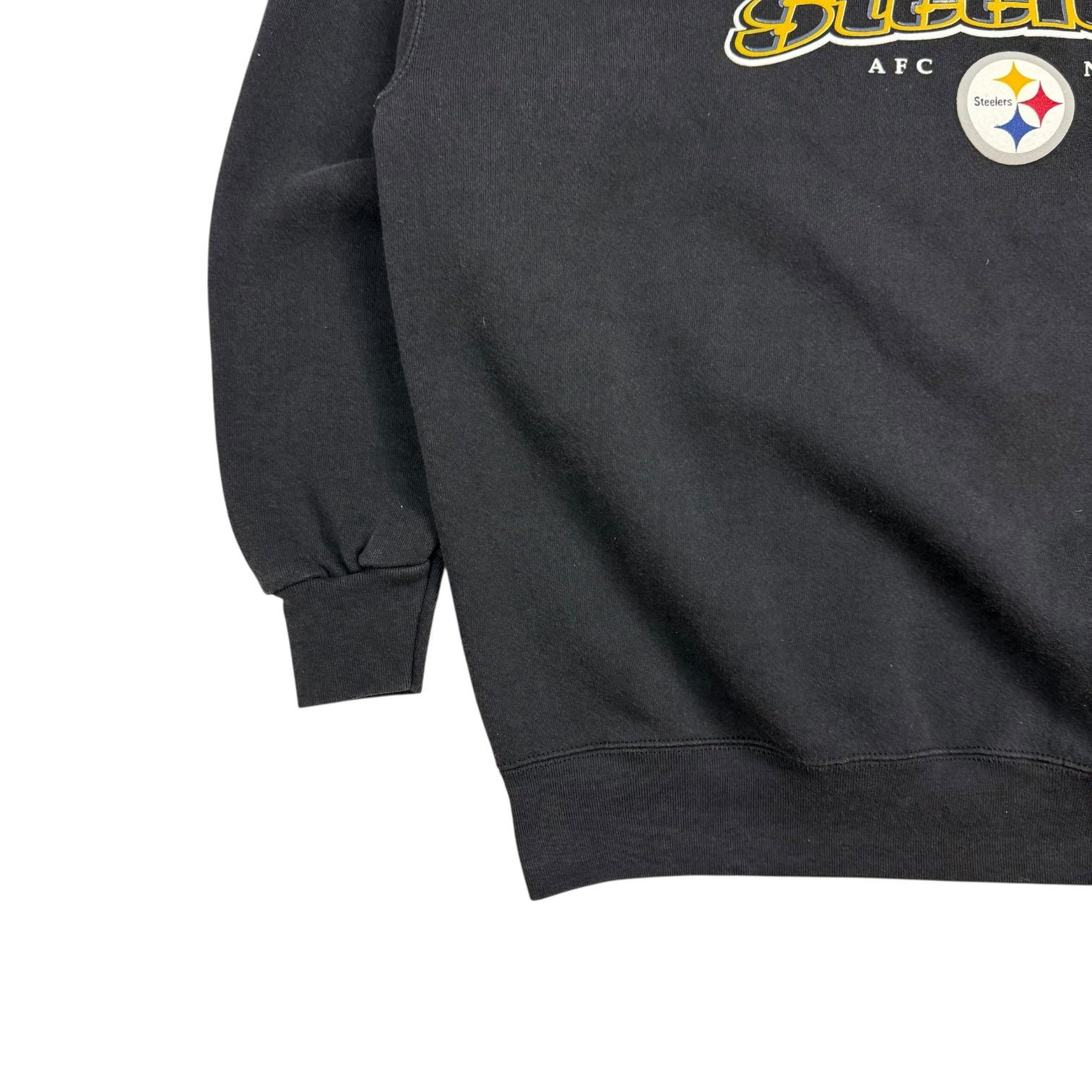 Vintage Pittsburgh Steelers AFC North Crewneck Black