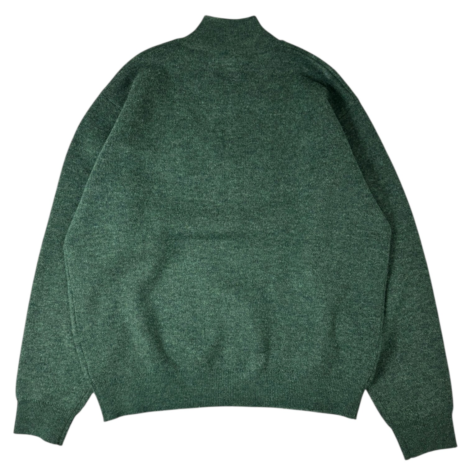 Stussy Half Zip Mock Neck Sweater Dark Green