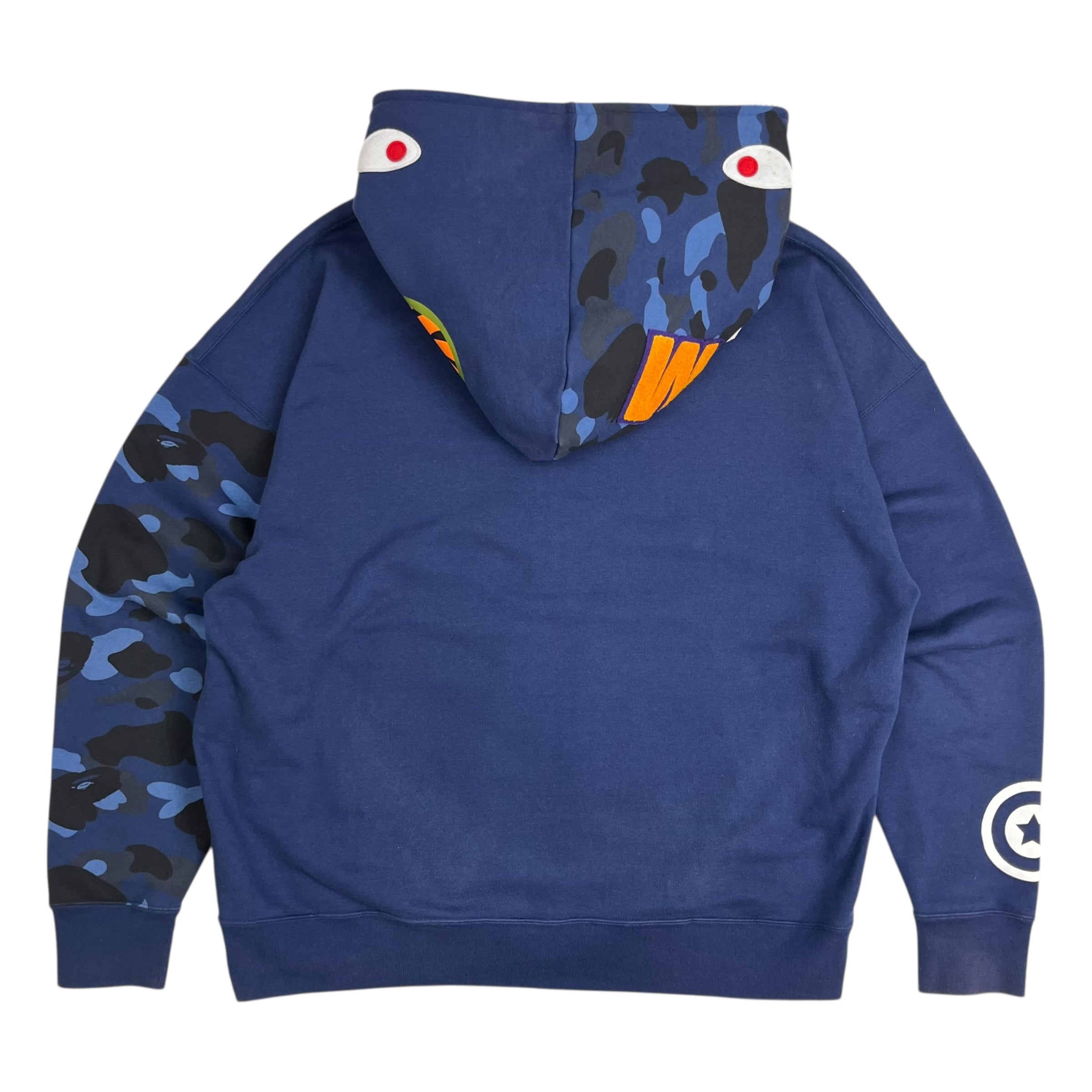 Bape Shark Head Hoodie Navy Blue/Blue Camo