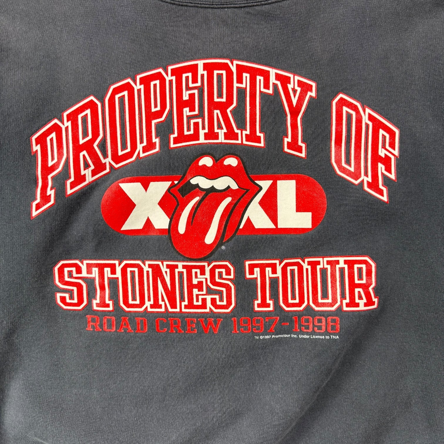 1997 Rolling Stones ‘Property Of Stones Tour’ Crewneck Faded Grey
