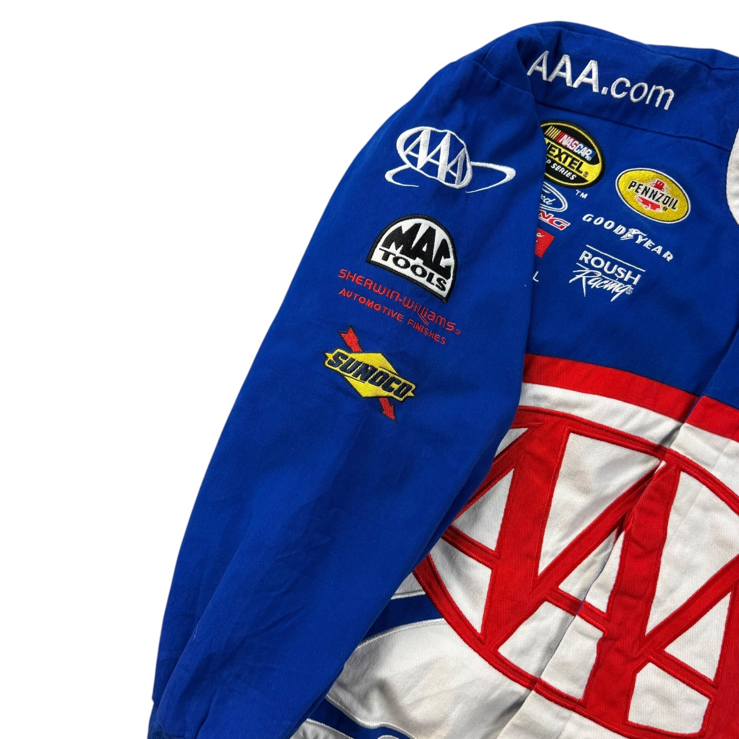 Vintage NASCAR Mark Martin Triple A Racing Jacket White
