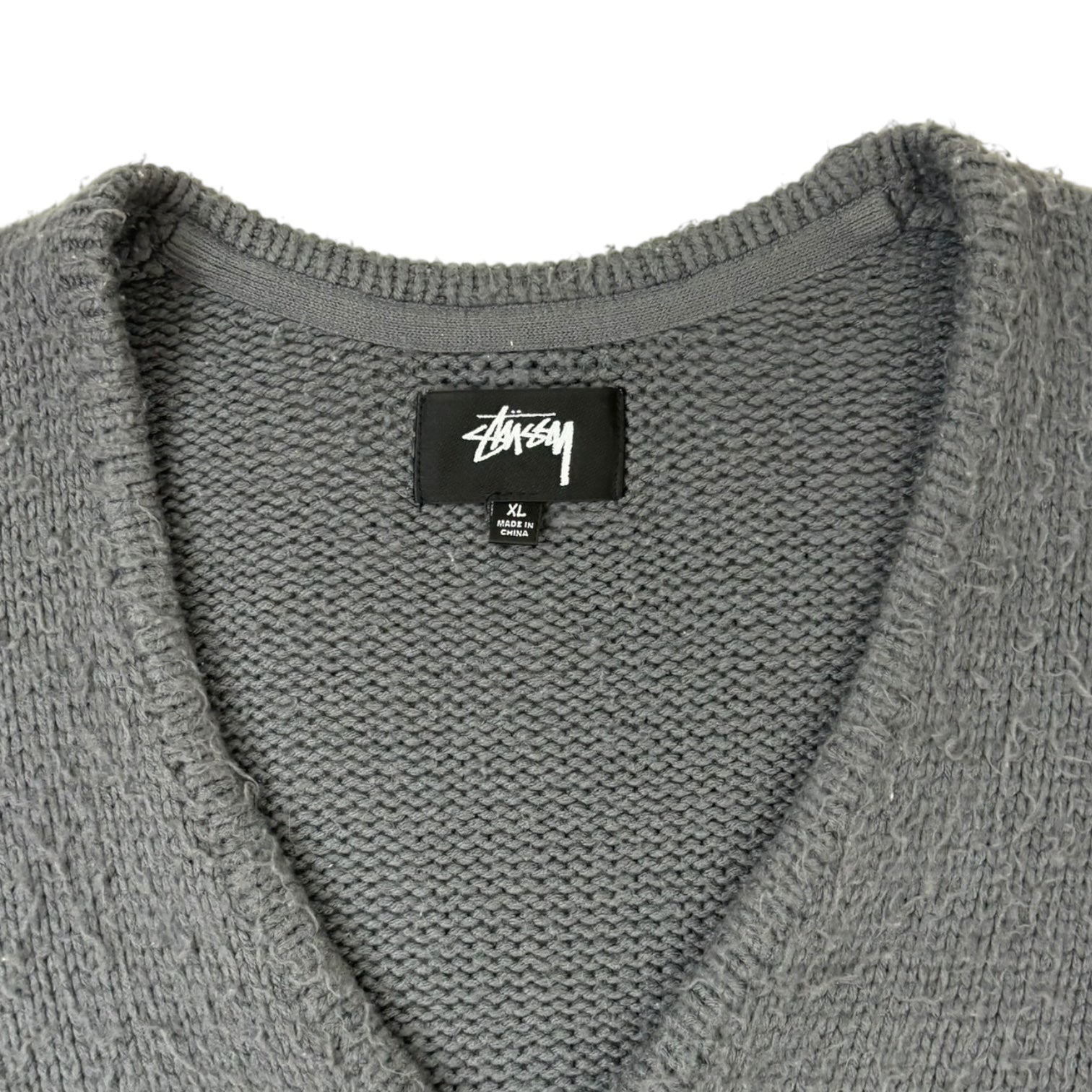 Stussy Brushed Cardigan Charcoal