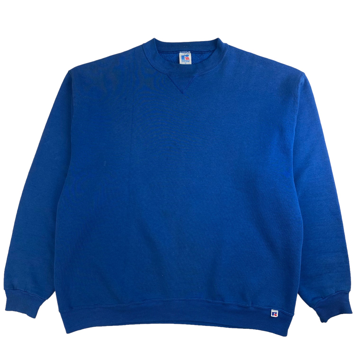 Vintage Russell Athletic Blank Crewneck Washed Navy