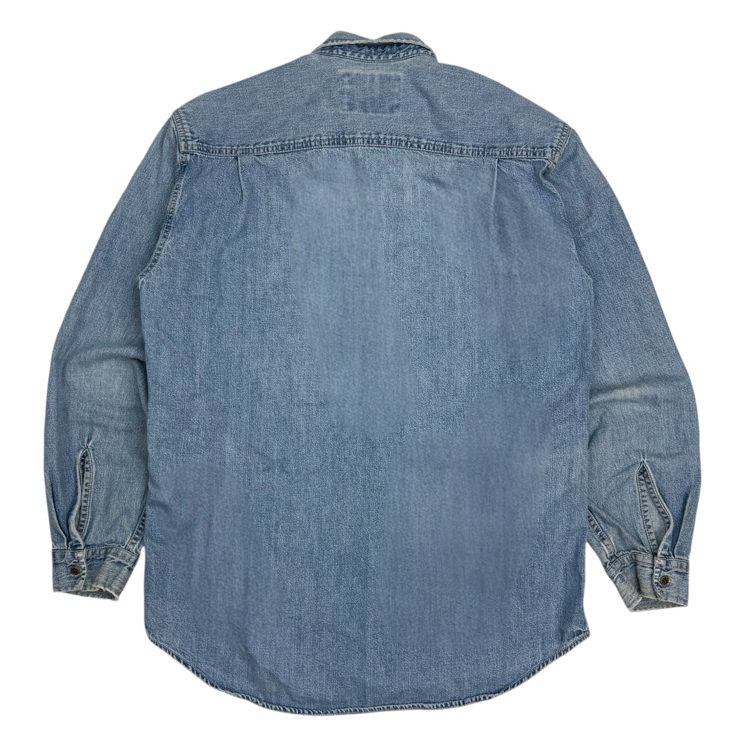 Vintage Wrangler Button Up Denim Shirt Light Wash