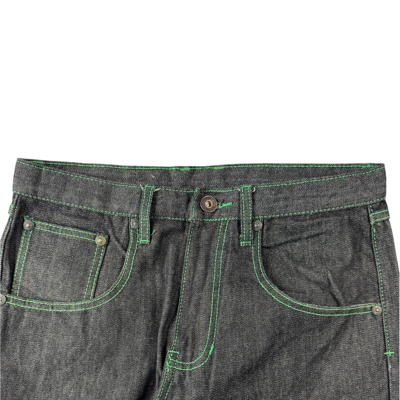 Vintage Pag Collection Raw Denim Pants Black