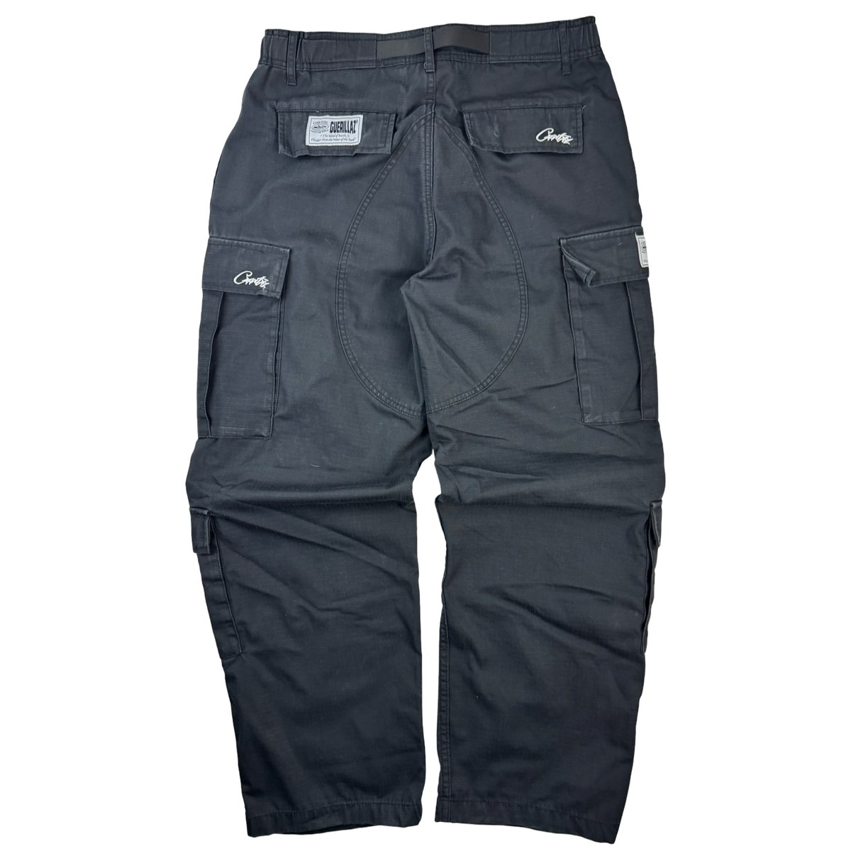 Corteiz Guerillaz Cargo Pants Black