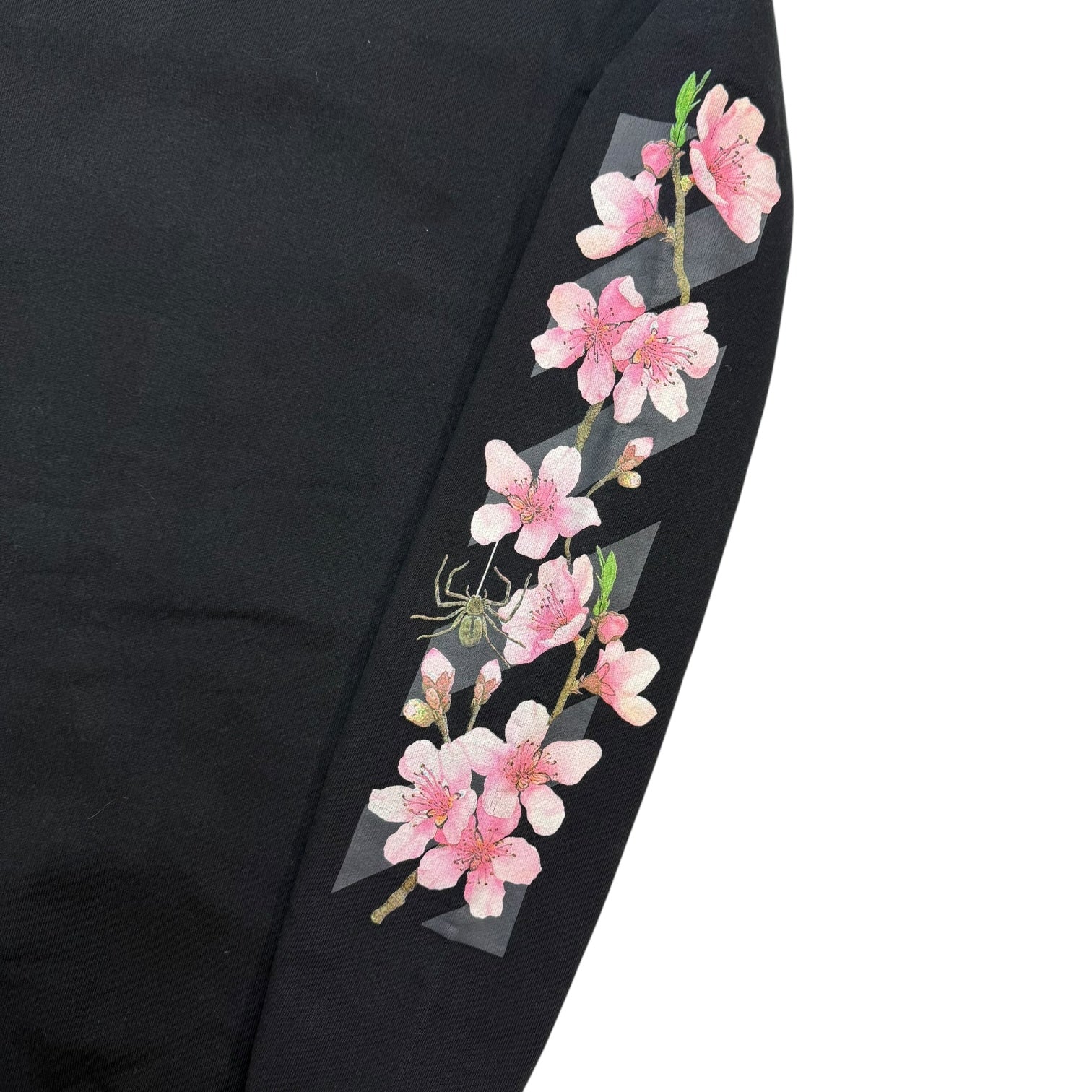 Off-White Global Warming Cherry Blossom Crewneck Black