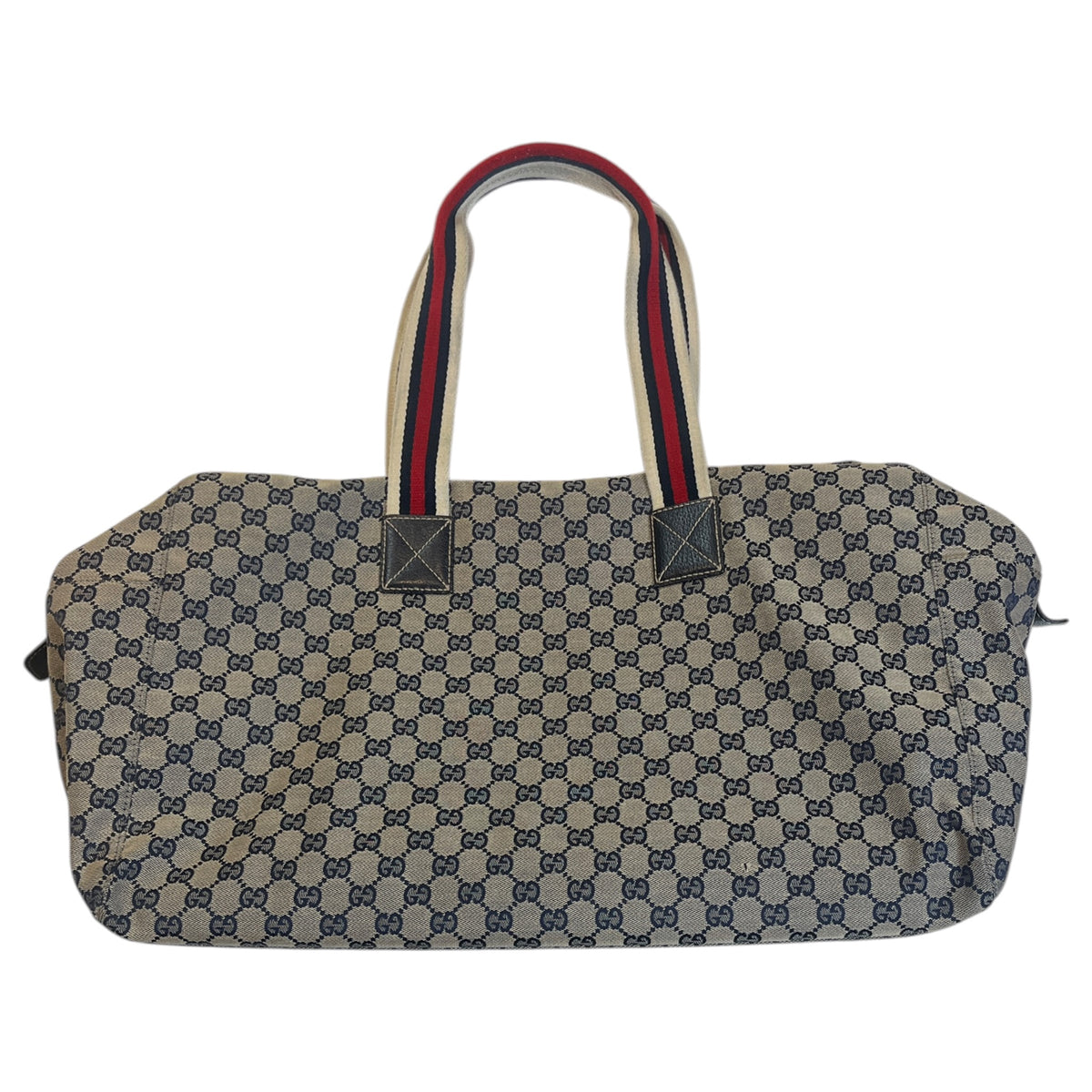 Gucci GG Canvas Web Carry On Duffle Bag