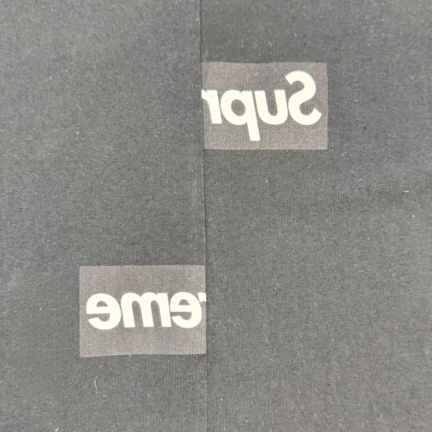 Supreme Comme Des Garçons Split Box Logo Tee Black