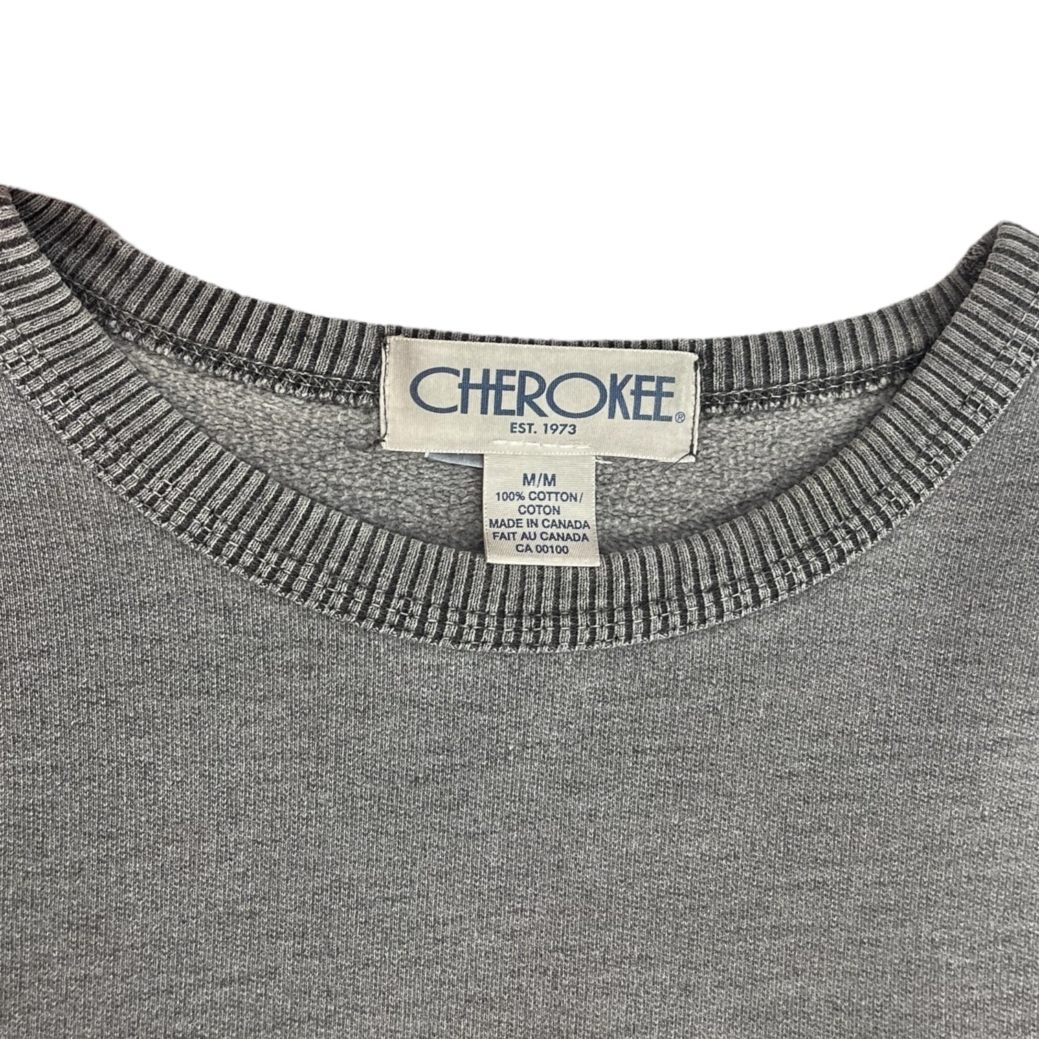 Vintage Cherokee Blank Crewneck Washed Black