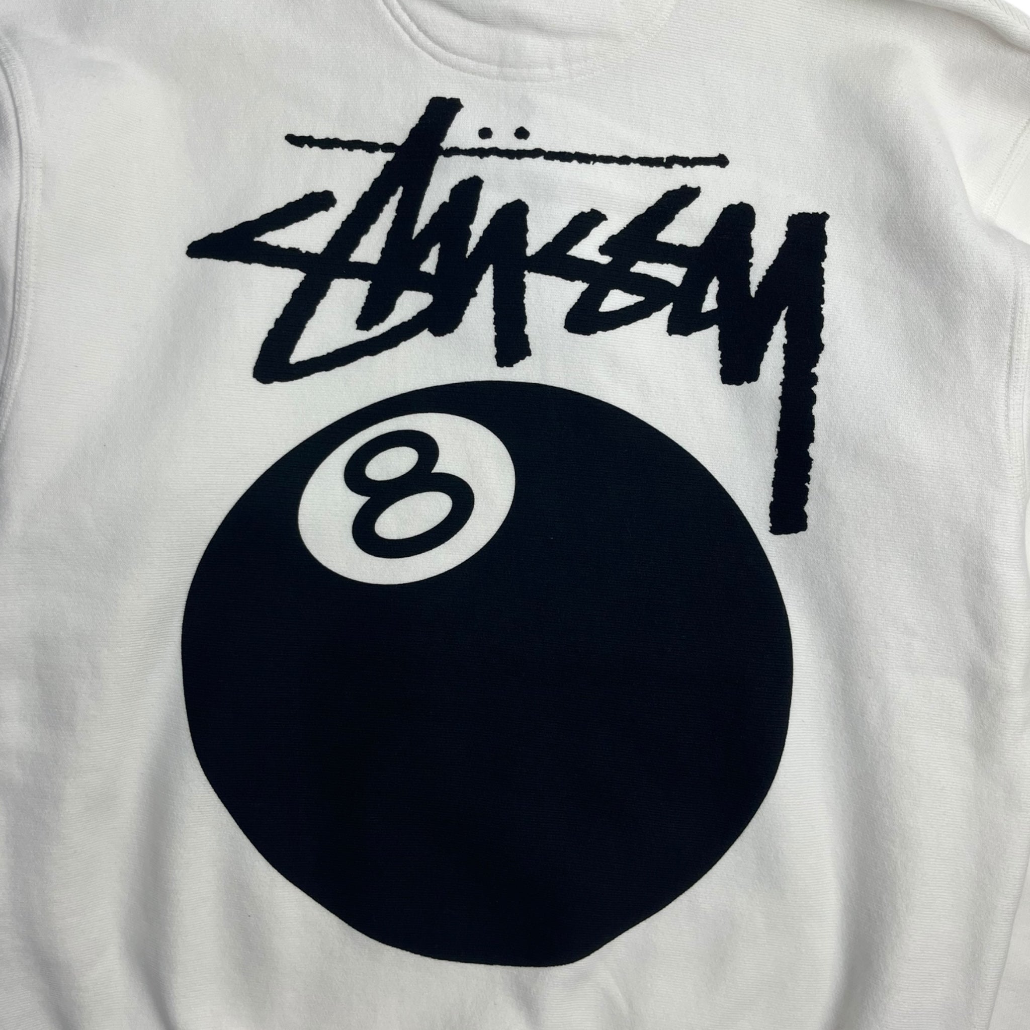 Stussy 8 Ball Pullover Hoodie White