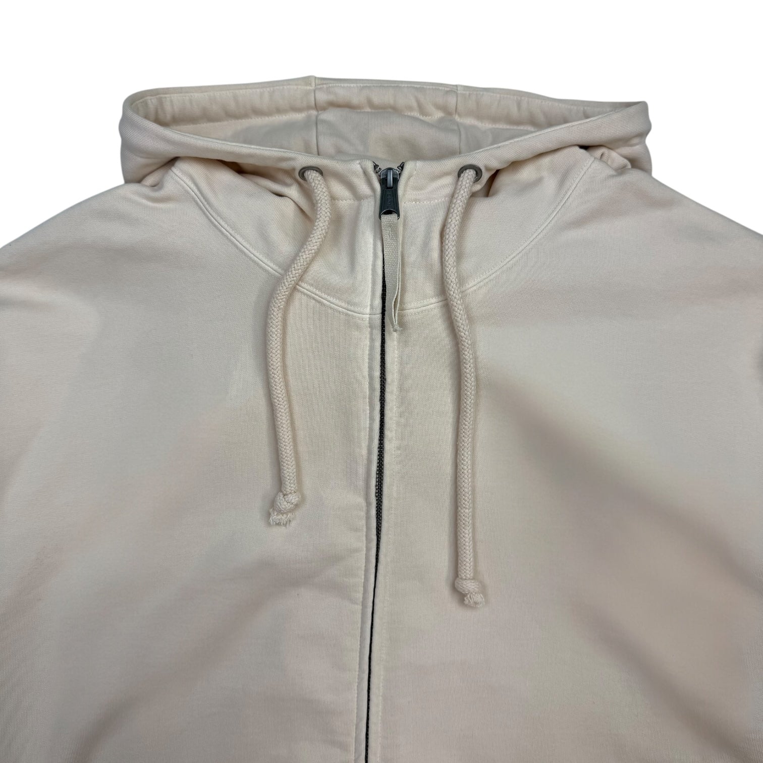 Maison Margiela Embroidered Logo Hoodie Cream