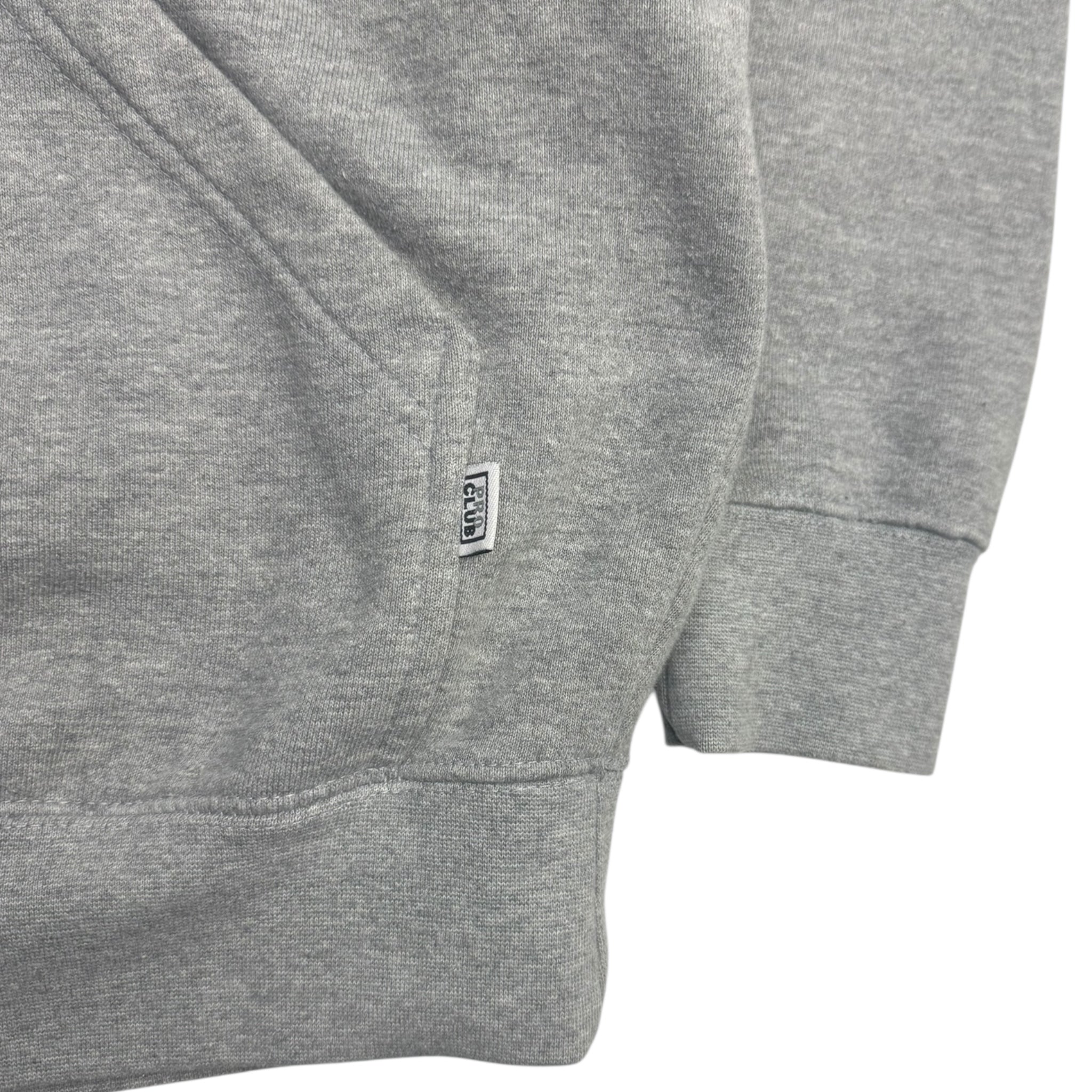Y2K Pro Club Blank Hoodie Grey