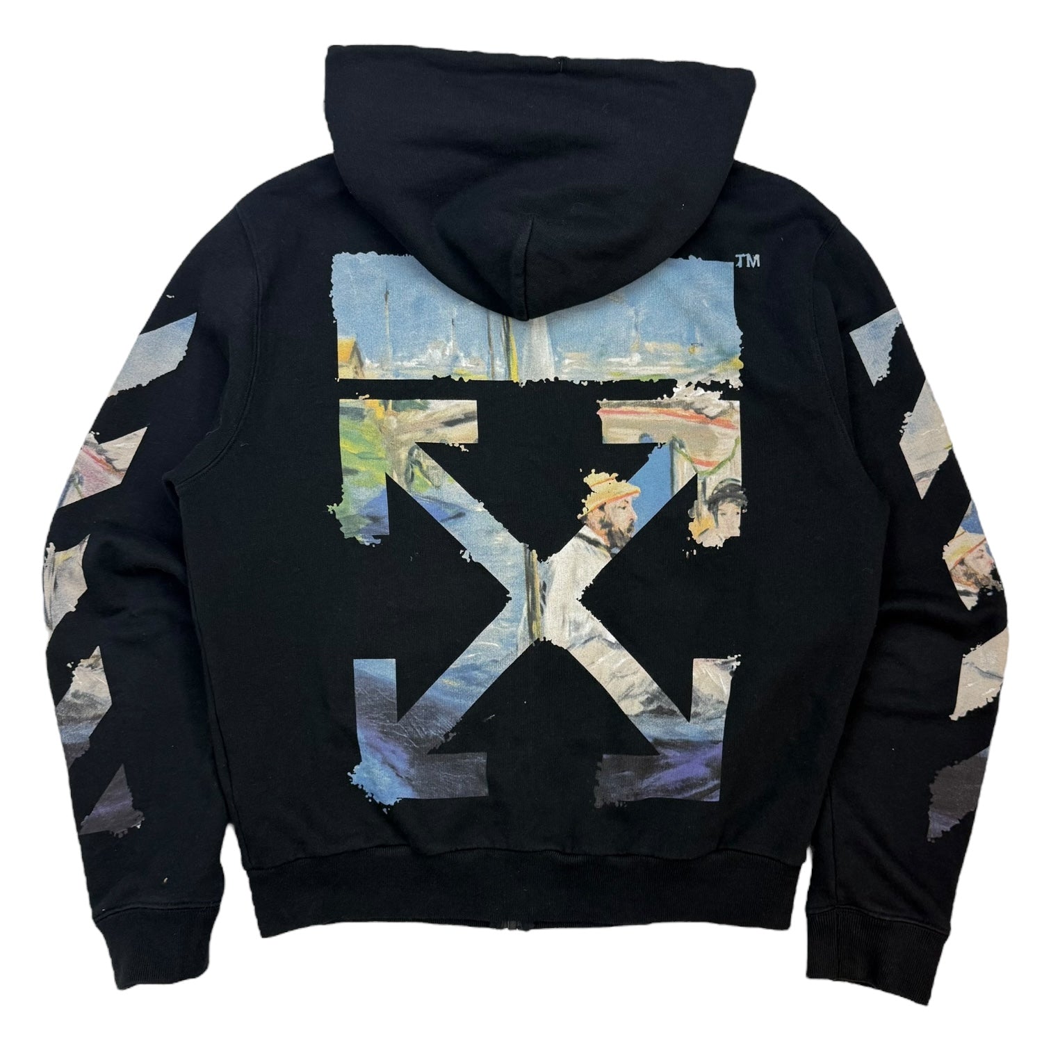 Off-White Edouard Manet Zip Up Sweater Black
