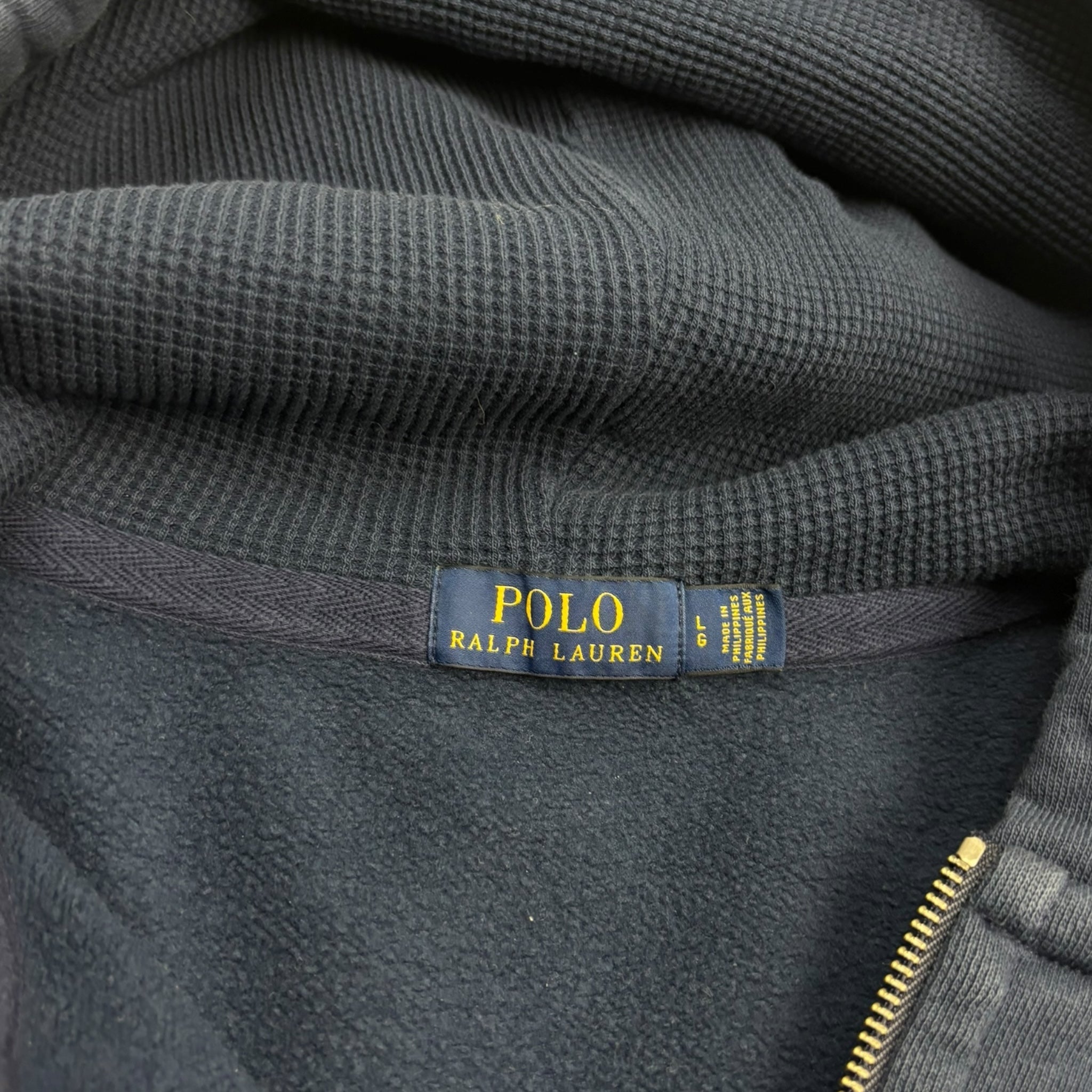 Vintage Polo Ralph Lauren Fleece Zip-Up Hoodie Navy