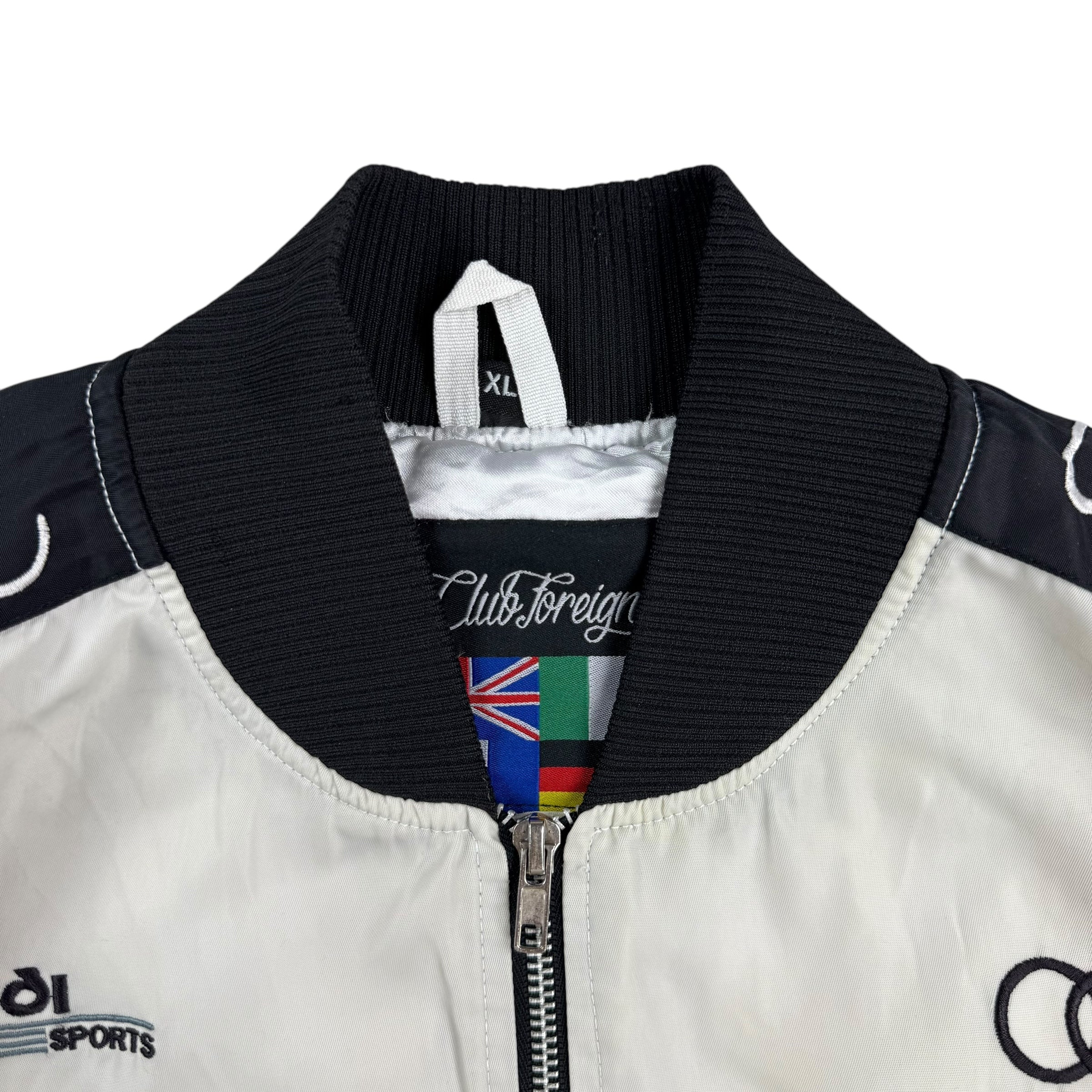 Vintage Club Foreign Audi Sports Bomber Jacket Tricolor