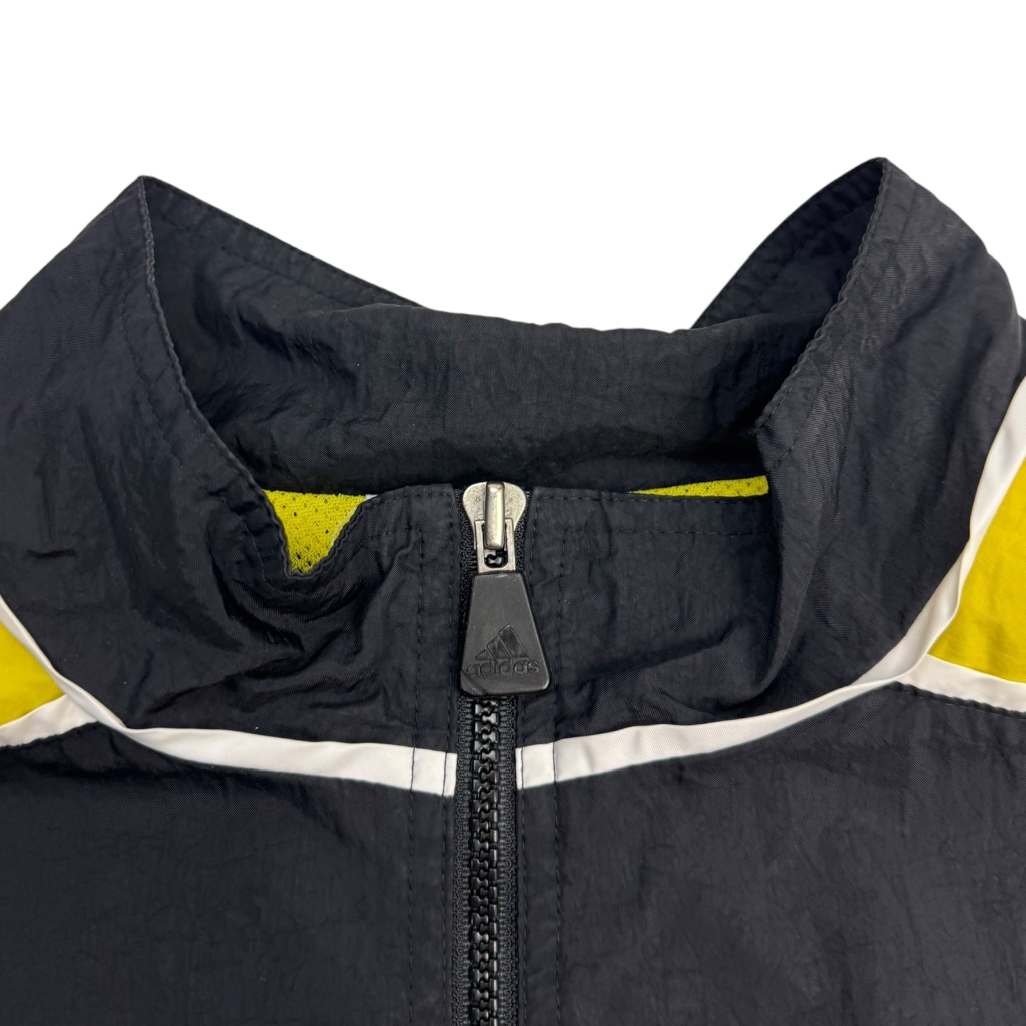 Vintage Adidas Vented Windbreaker Black/Yellow