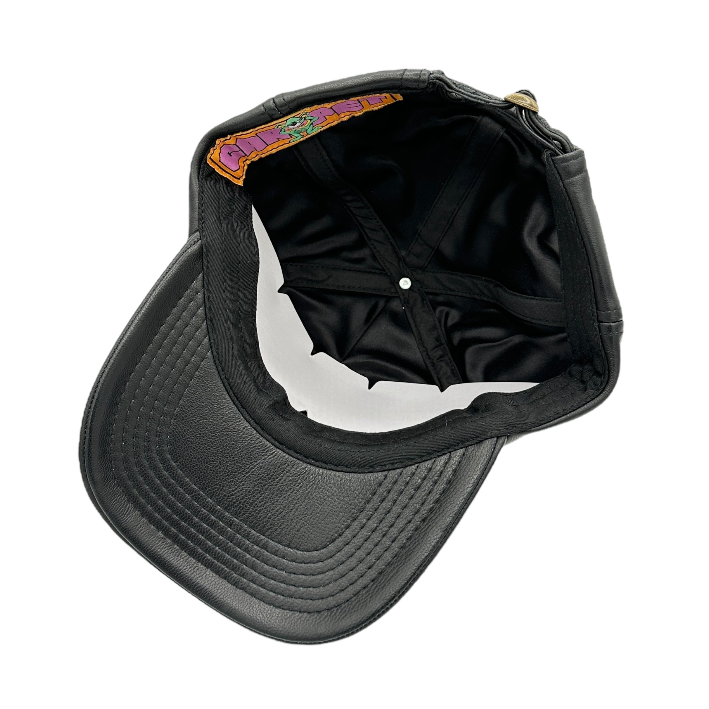 Carpet Company Leather Logo Hat Black