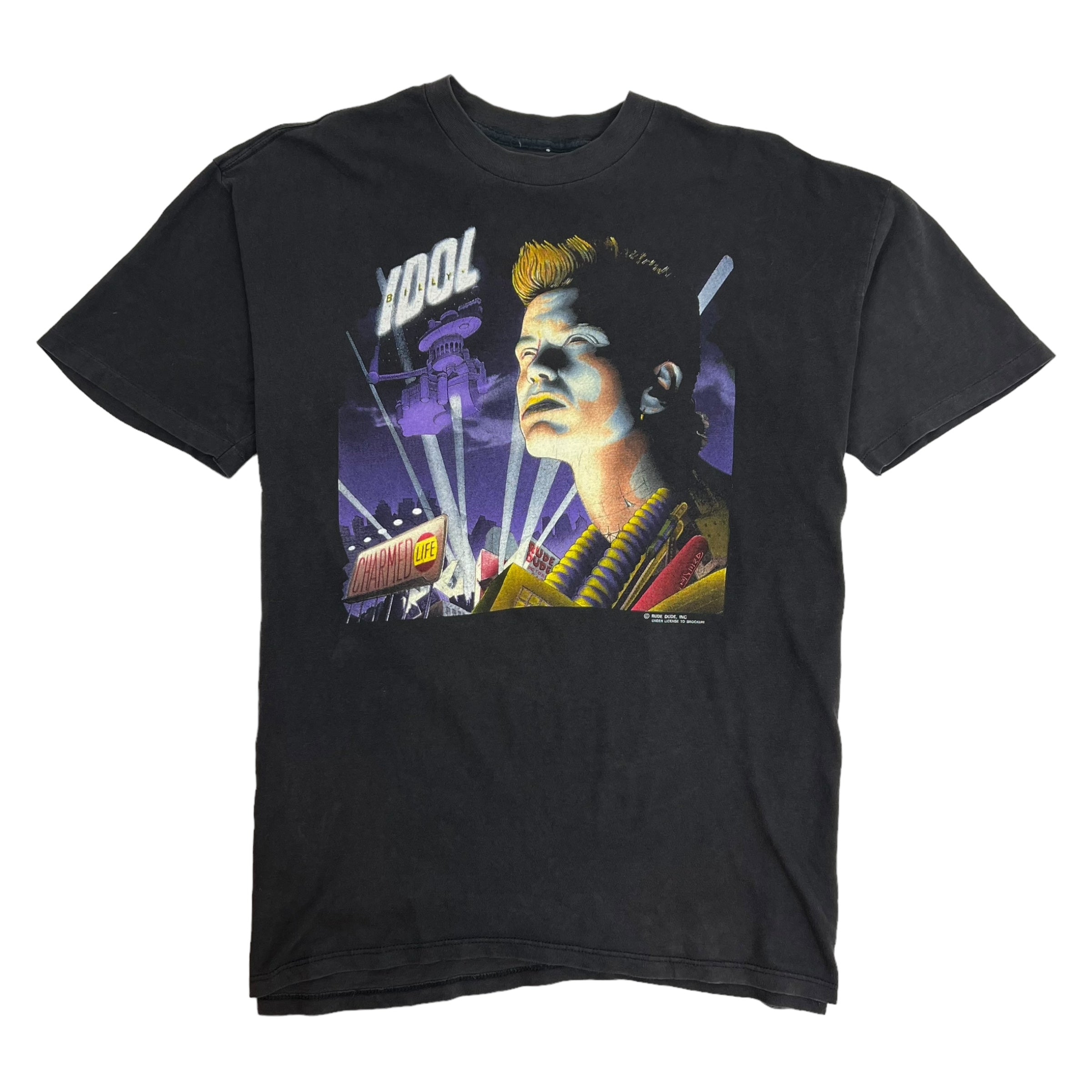 1990 Billy Idol Charmed Life Black Tour T-Shirt