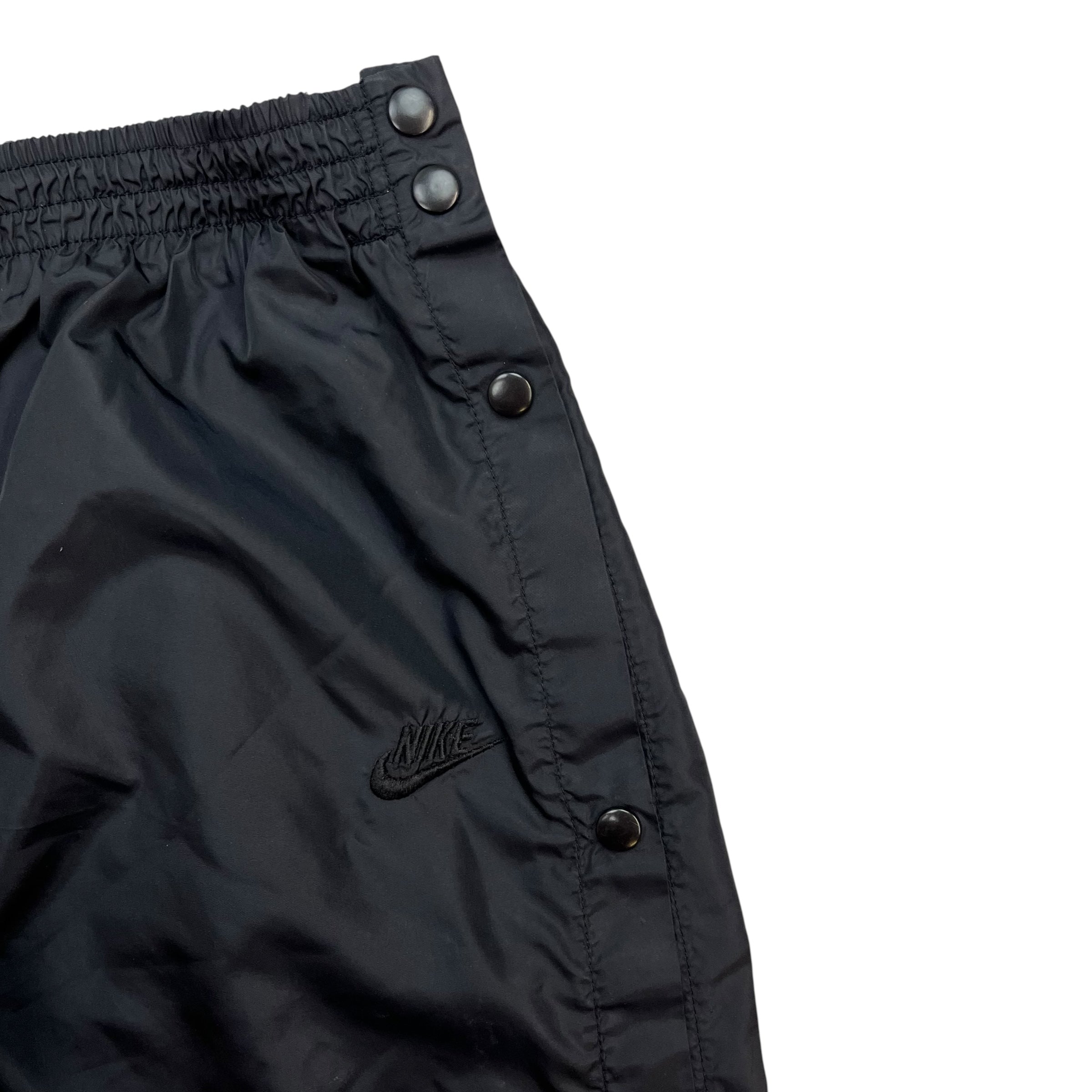 Vintage Nike Button Side Track Pants Black