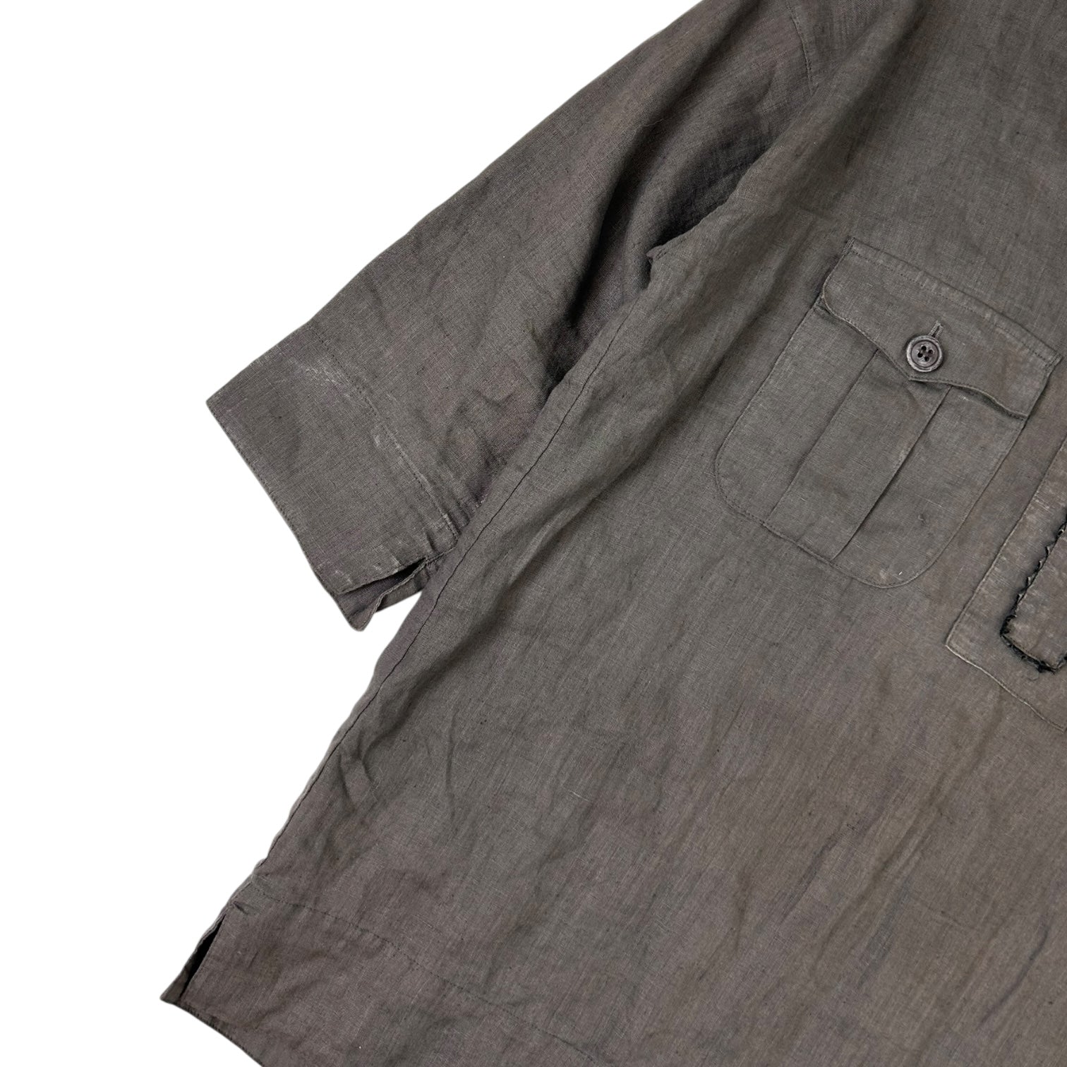 John Undercover Half-Sleeve Button Up Shirt Brown