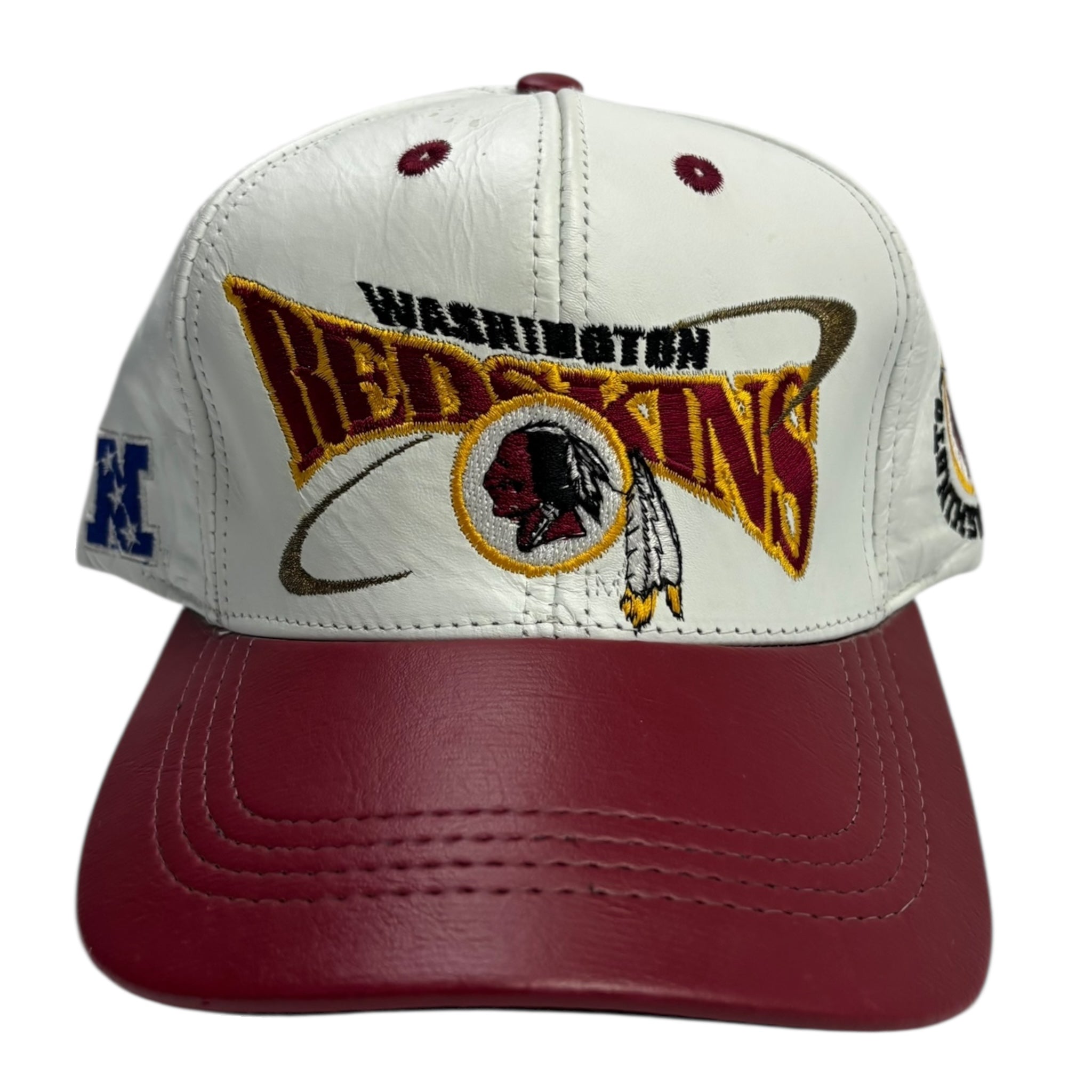 Vintage Washington Redskins Leather NFL Hat