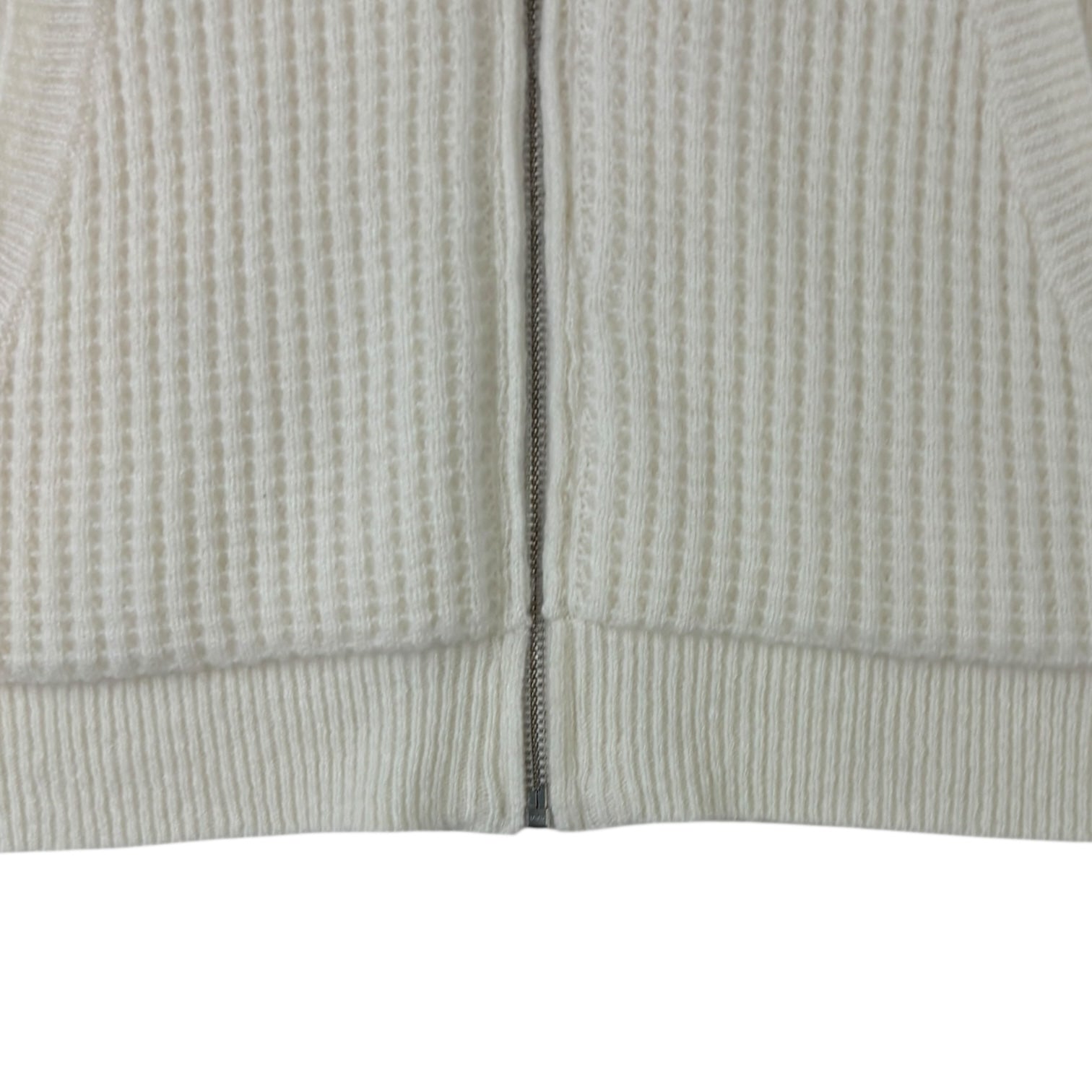 Stussy Waffle Cashmere Zip-Up Hoodie Ivory