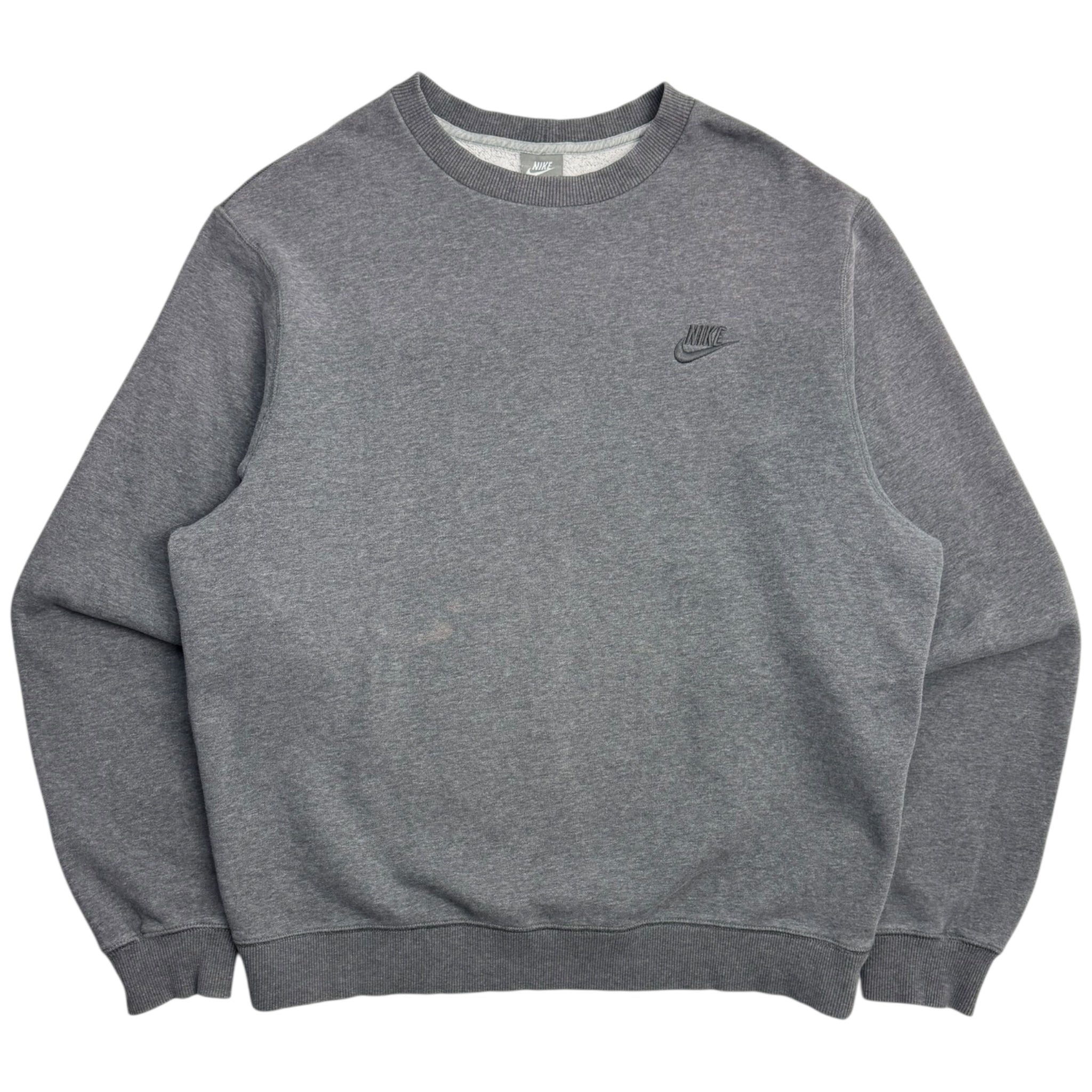 Vintage Y2K Nike Spellout Swoosh Crewneck Grey