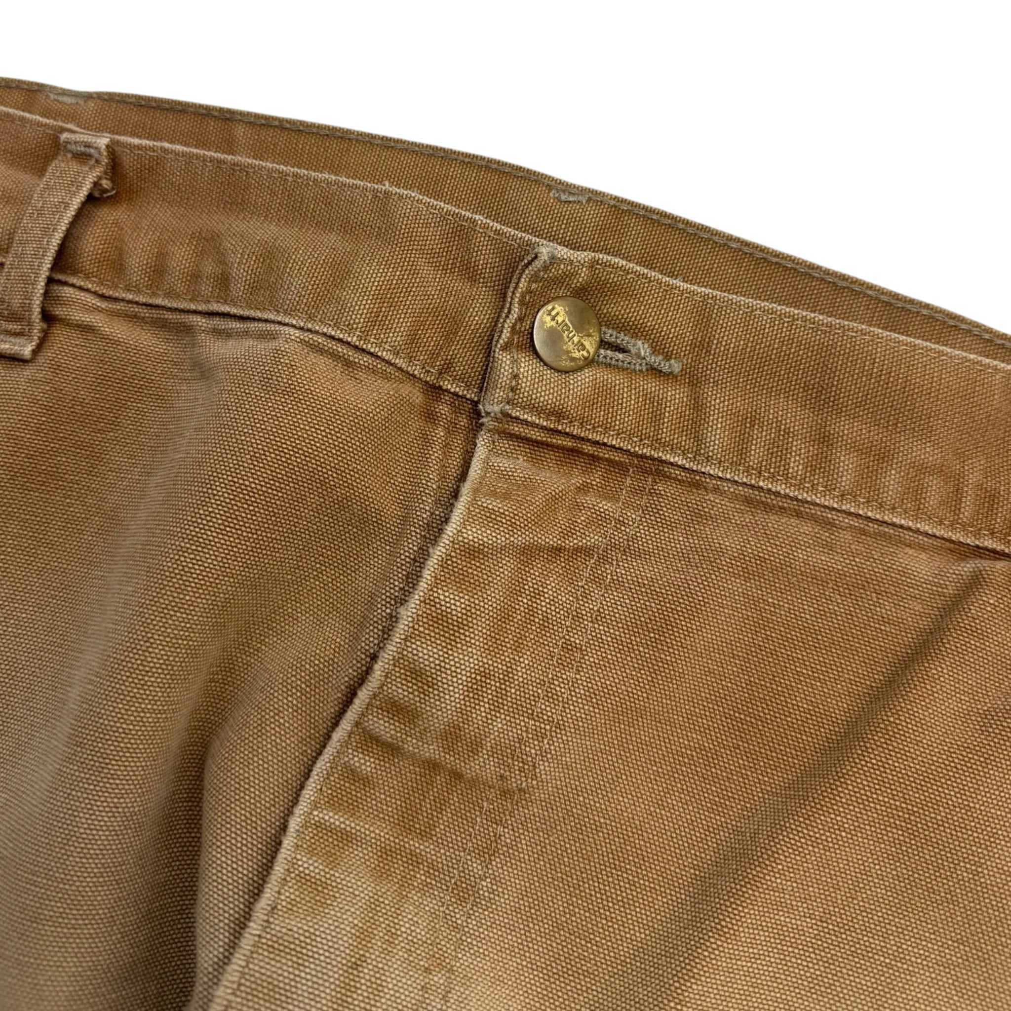 Vintage Carhartt Double Knee Bottoms Cream Faded