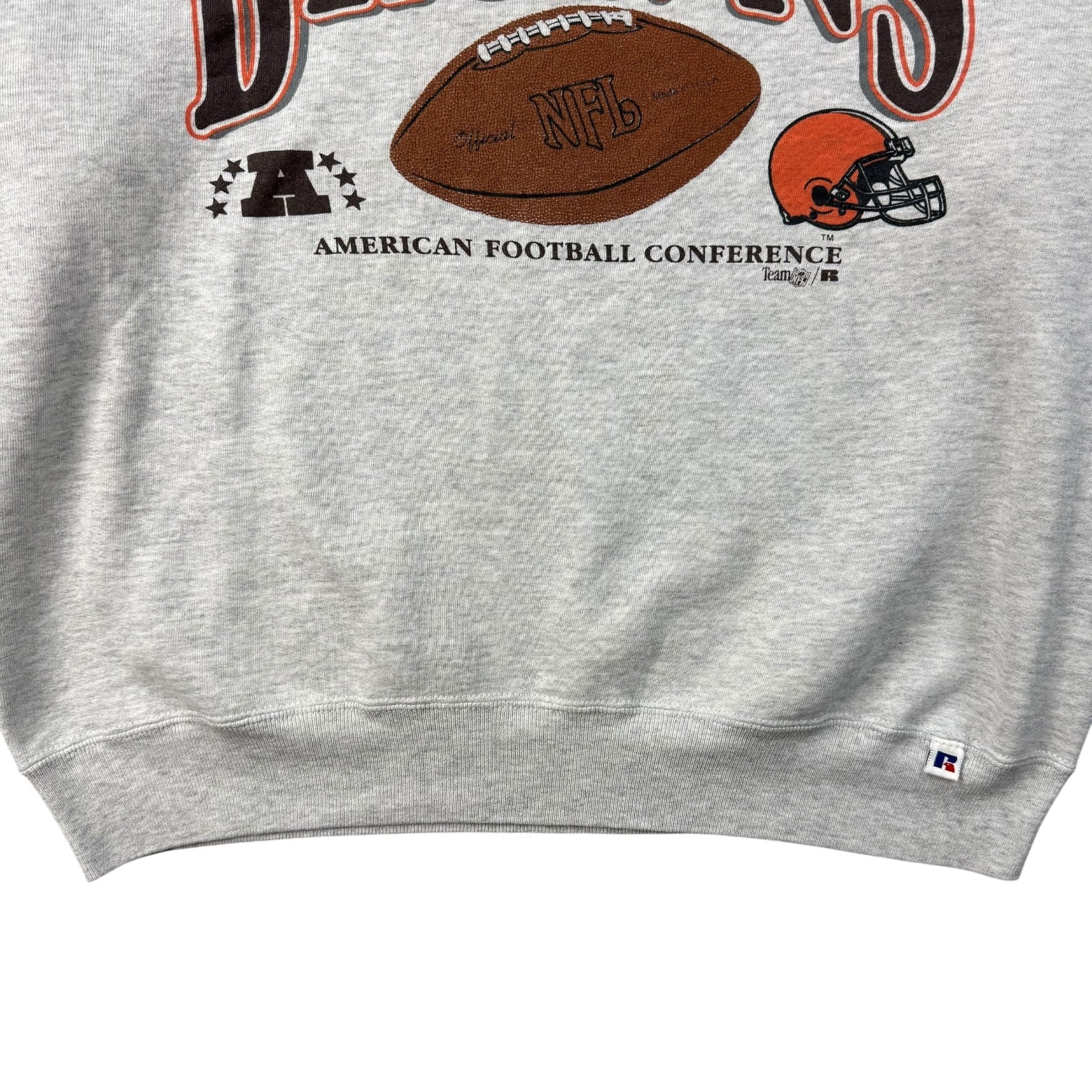 Vintage Cleveland Browns Crewneck Sweater Grey