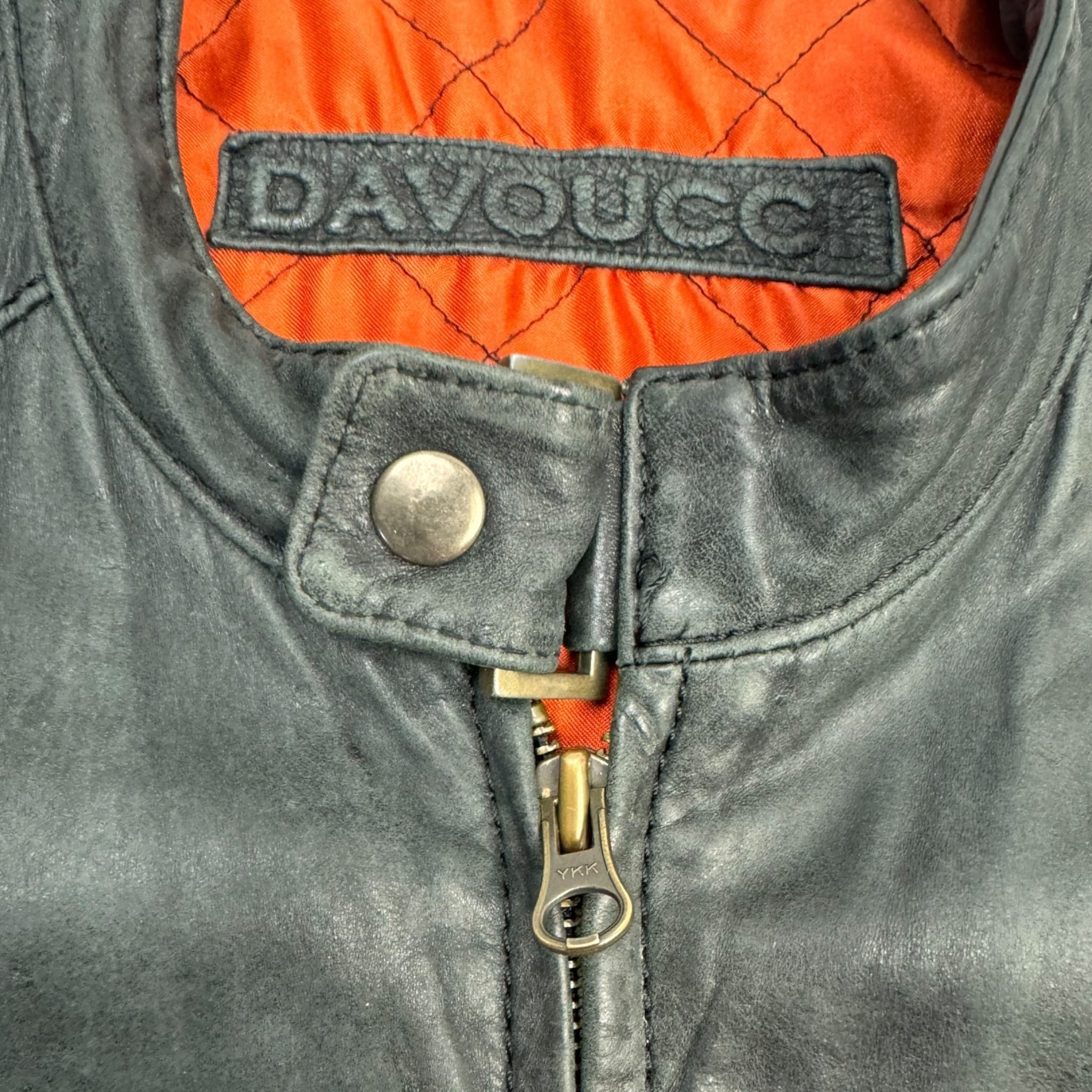 Vintage Davoucci Leather Biker Jacket