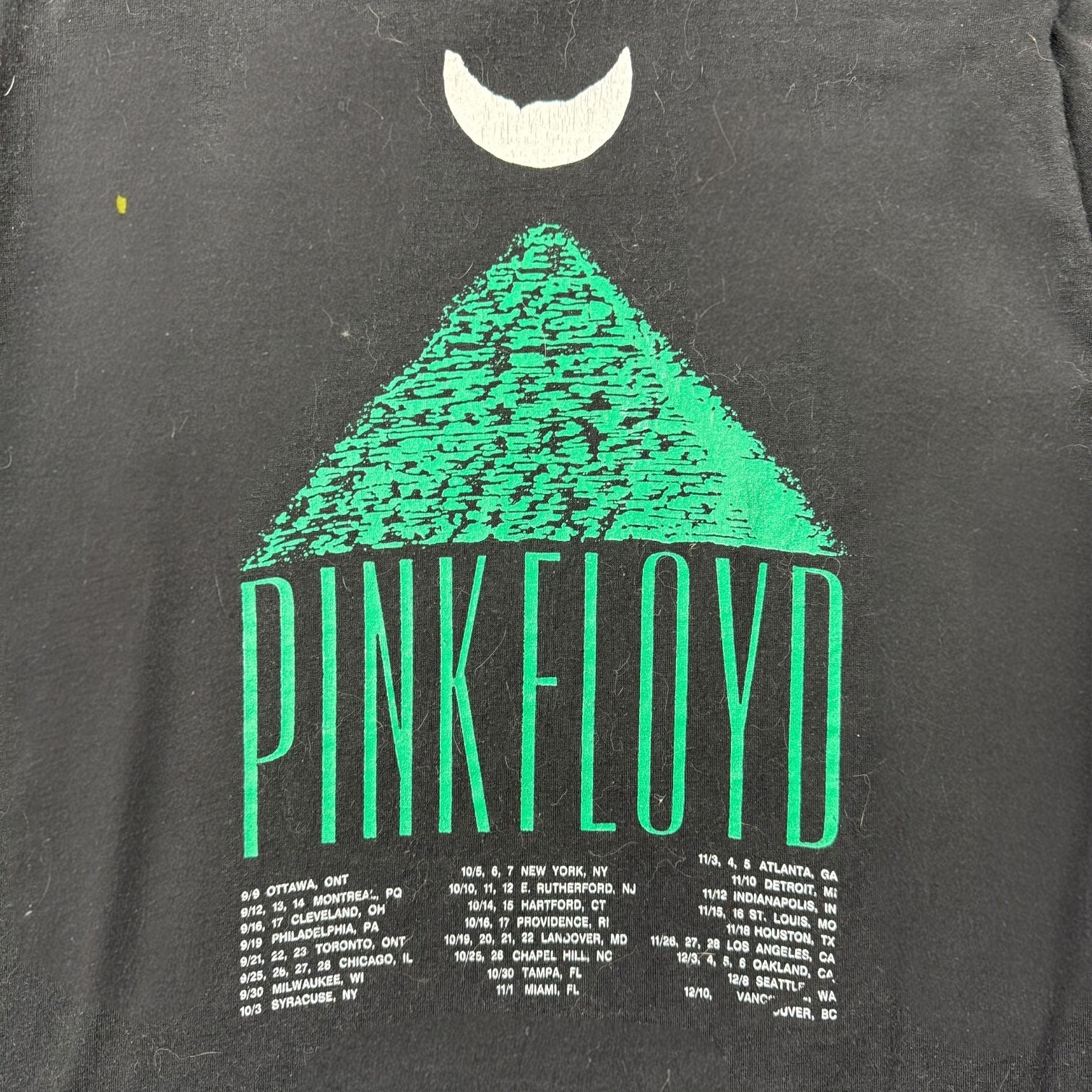 1987 Pink Floyd World Tour Tee Black