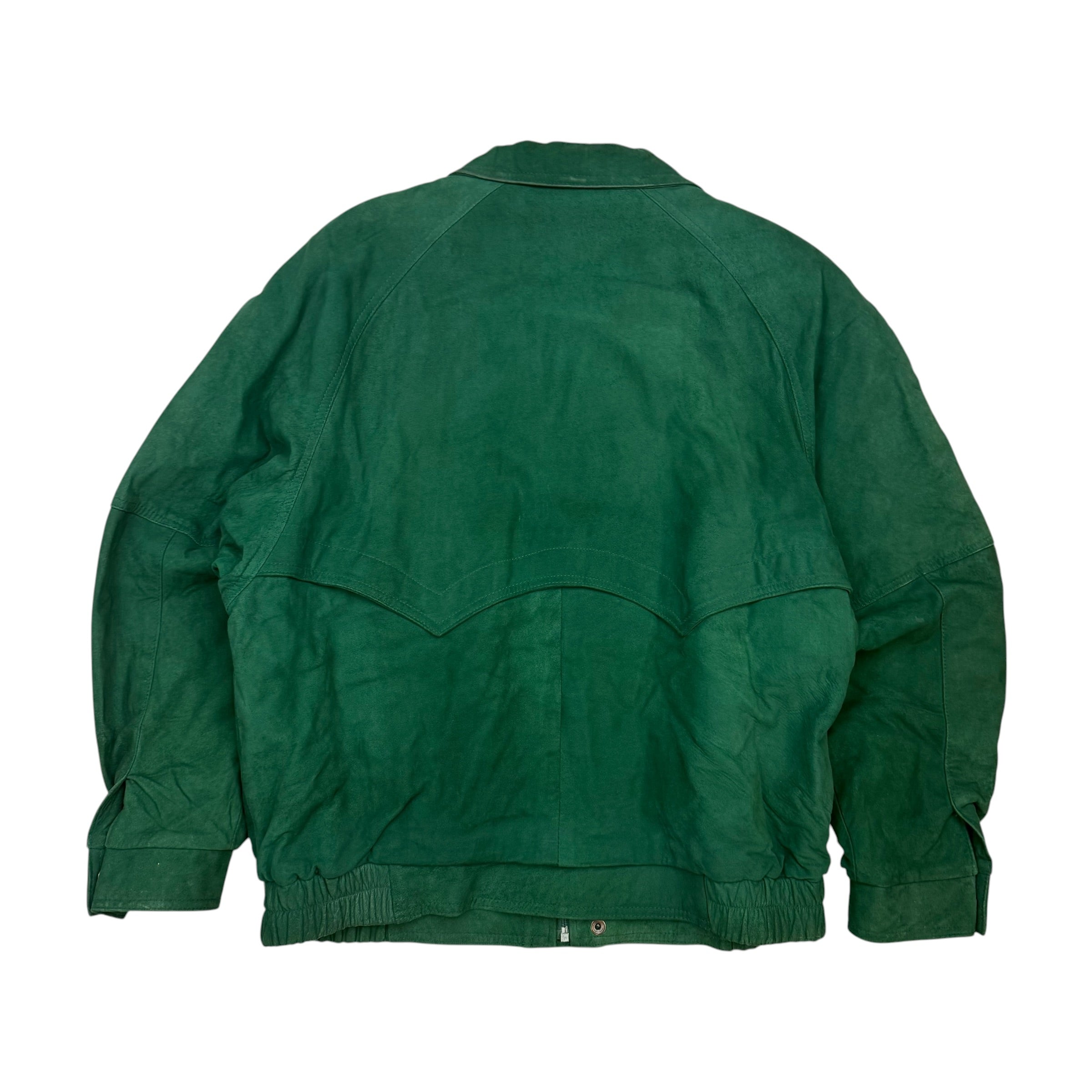 Vintage Leather Suede Jacket Green