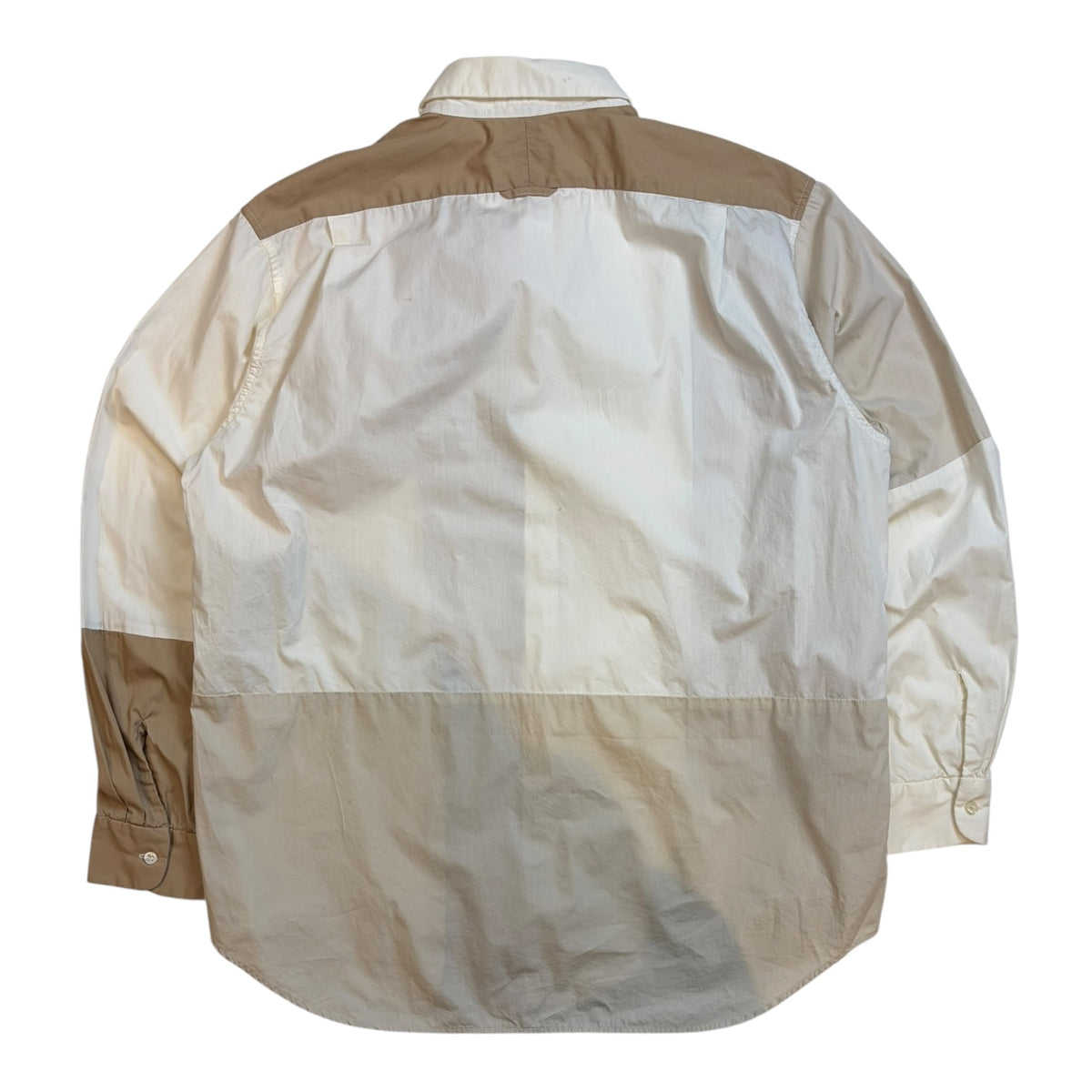 Engineered Garments Broadcloth Combo Button-Up Khaki/White