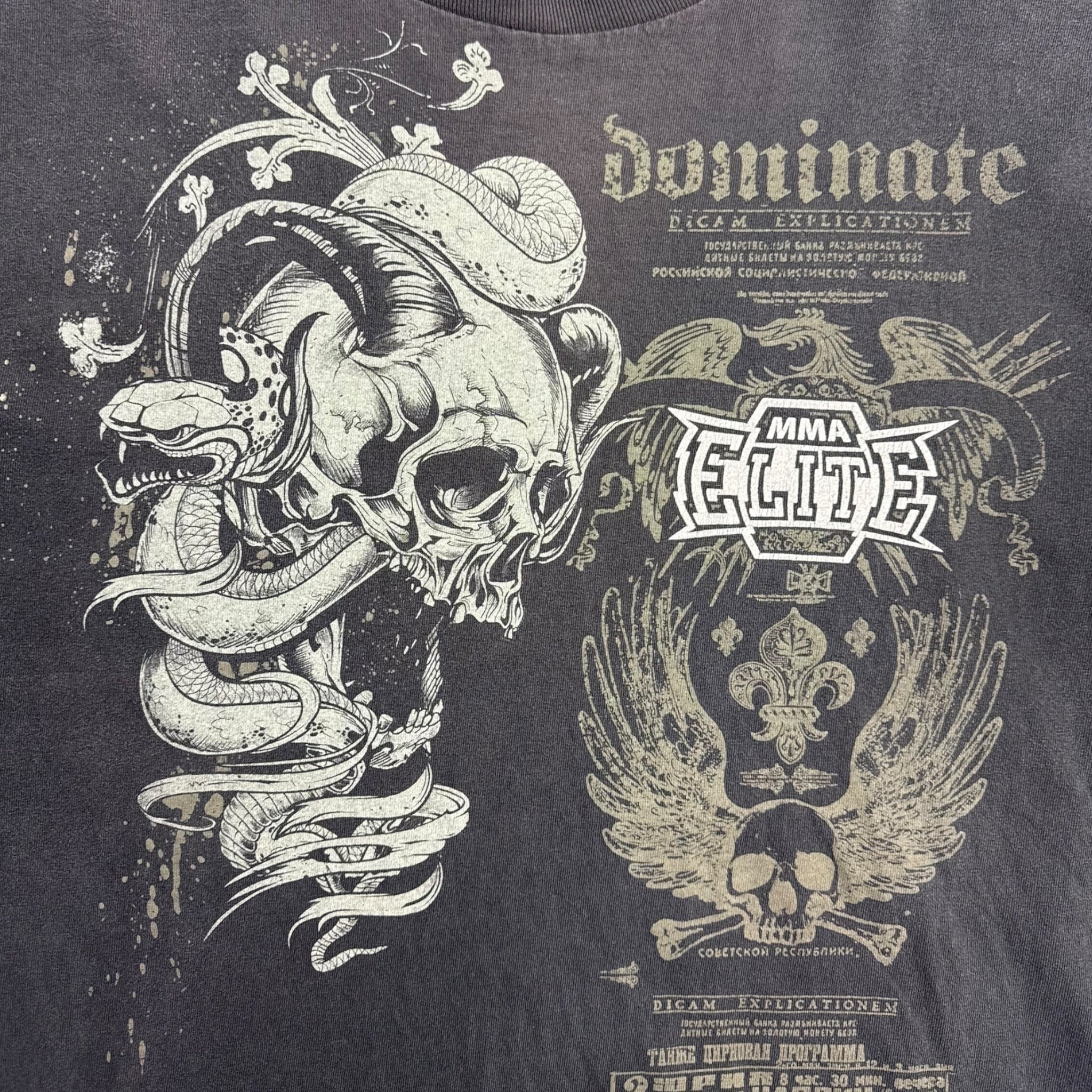 Y2K MMA Elite Screaming Skull Dominate Longsleeve T-Shirt