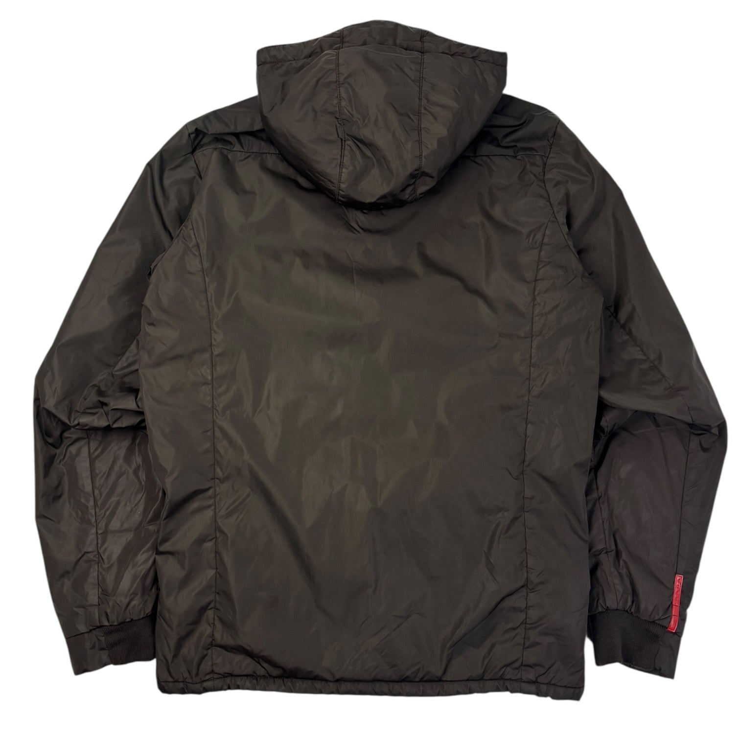 Prada Nylon Windbreaker Track Packaway Jacket Brown