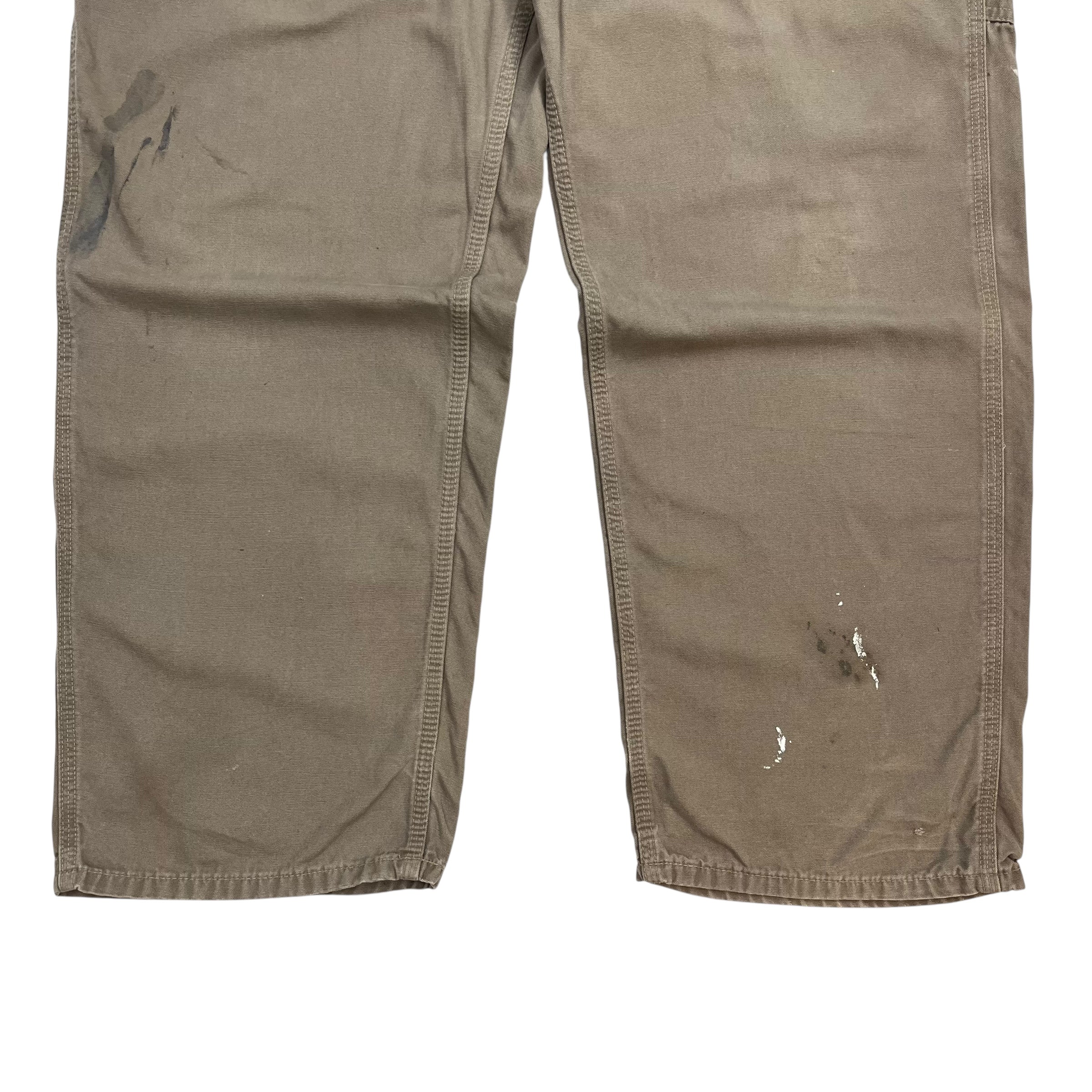 Vintage Carhartt Dungaree Pants Grey Beige