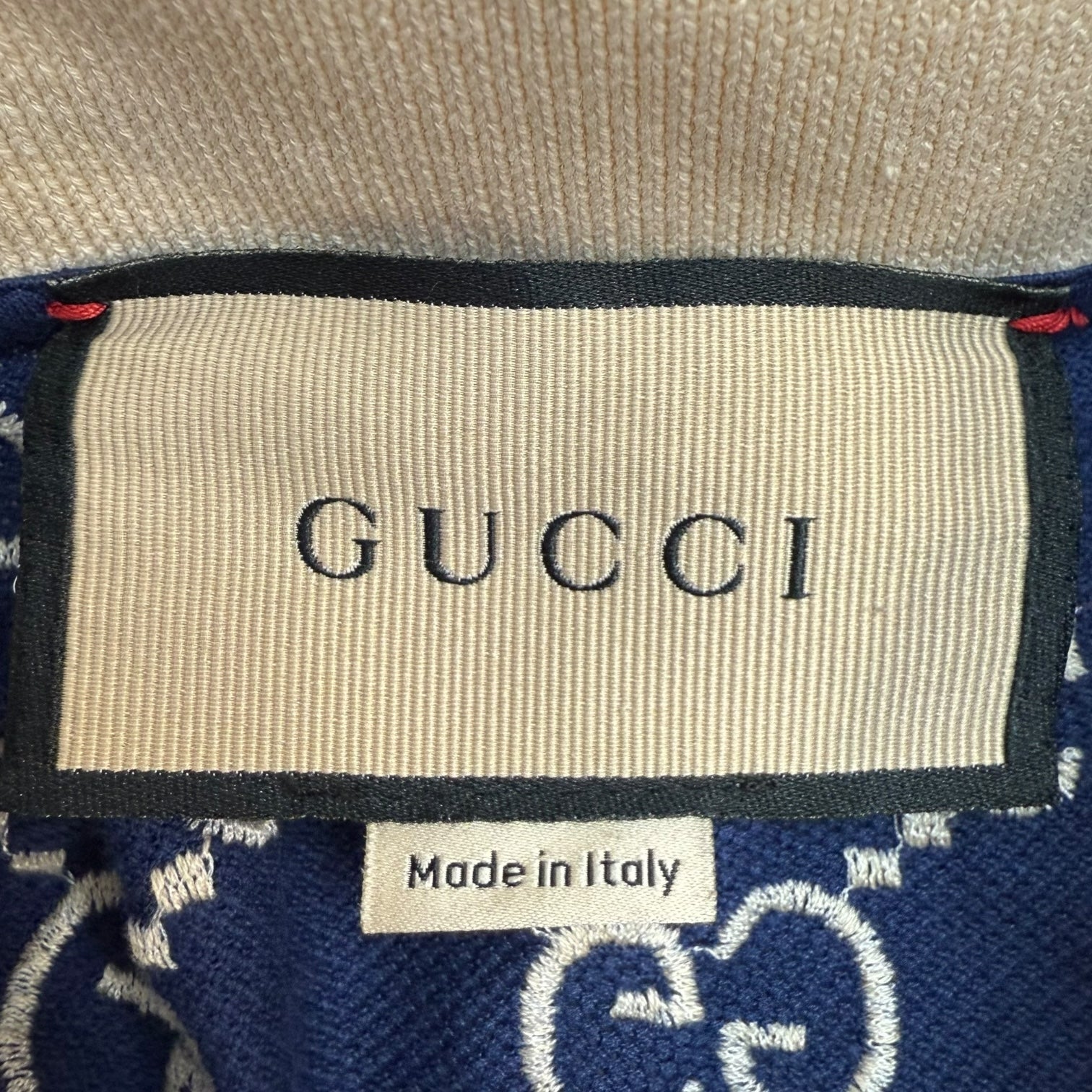 Gucci GG Print Polo Blue