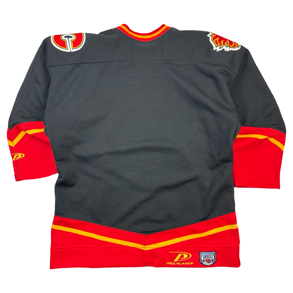 Vintage Calgary Flames Blasty Logo Pro Player Jersey Black
