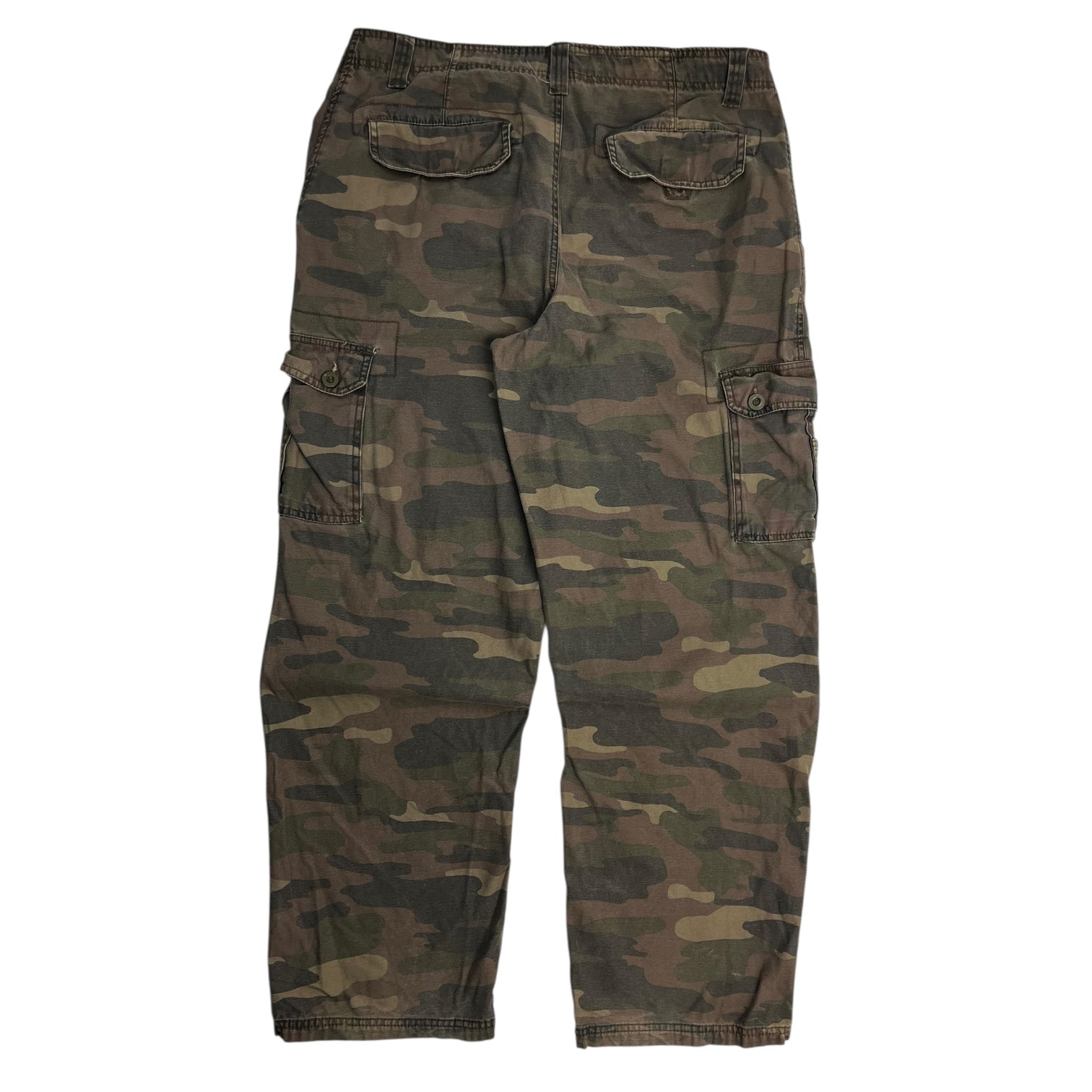 Vintage Blueprint Camouflage Cargo Bottoms