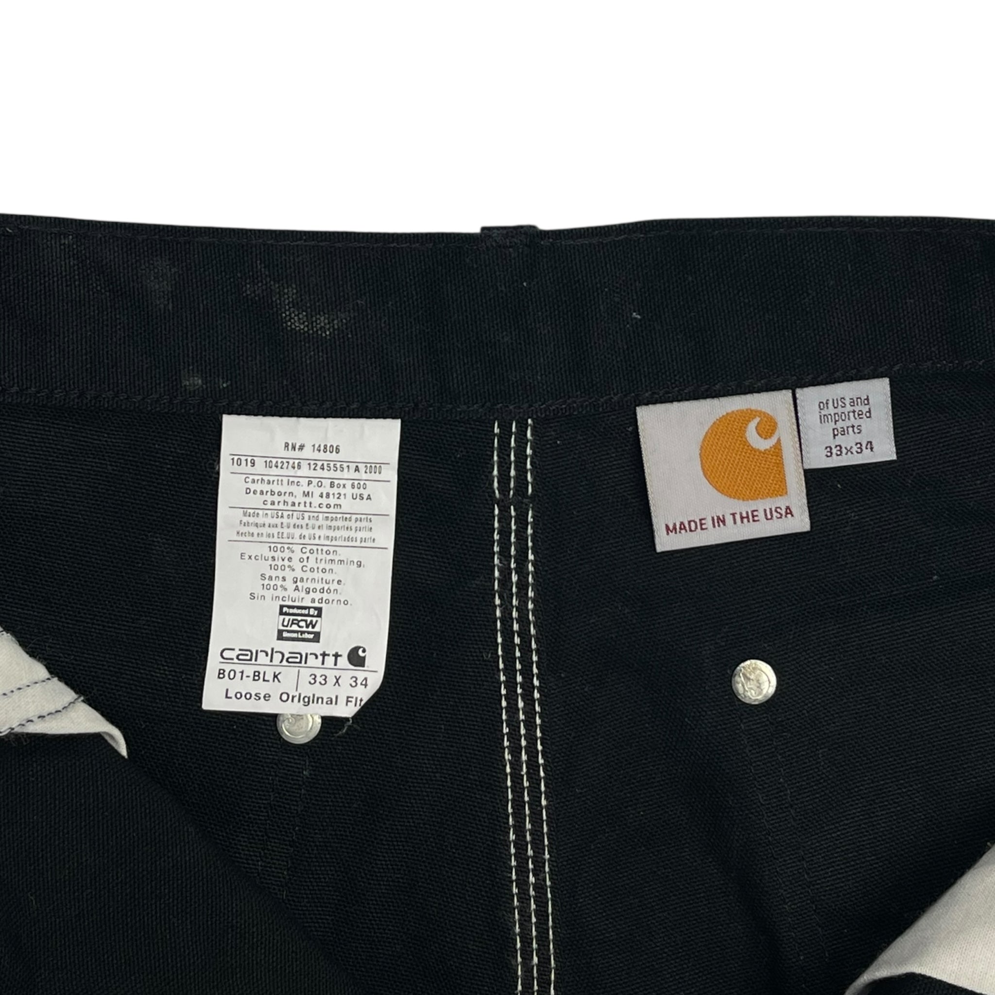 Vintage Carhartt Double Knee Pants Black