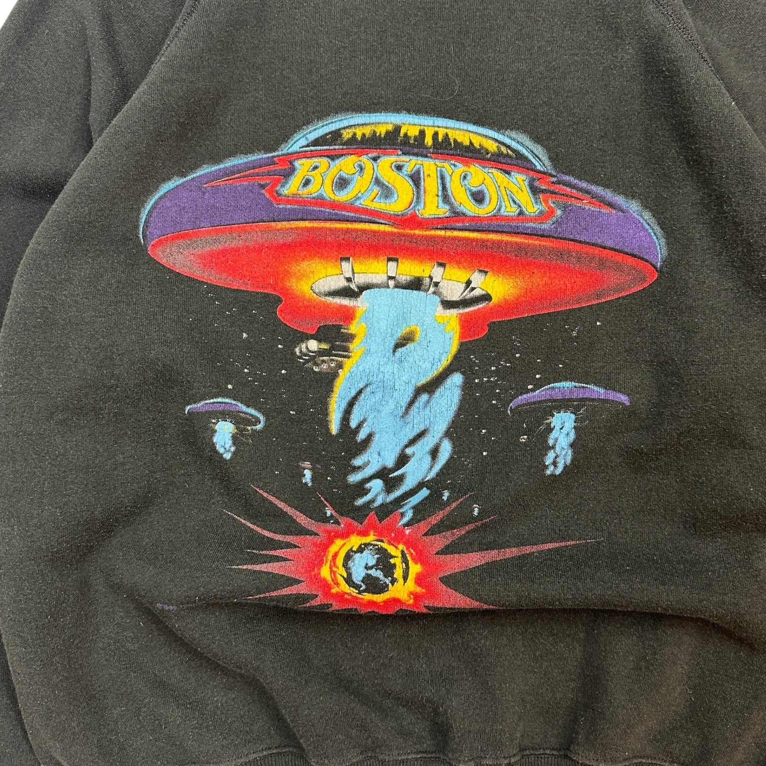 Vintage Boston Crewneck Black