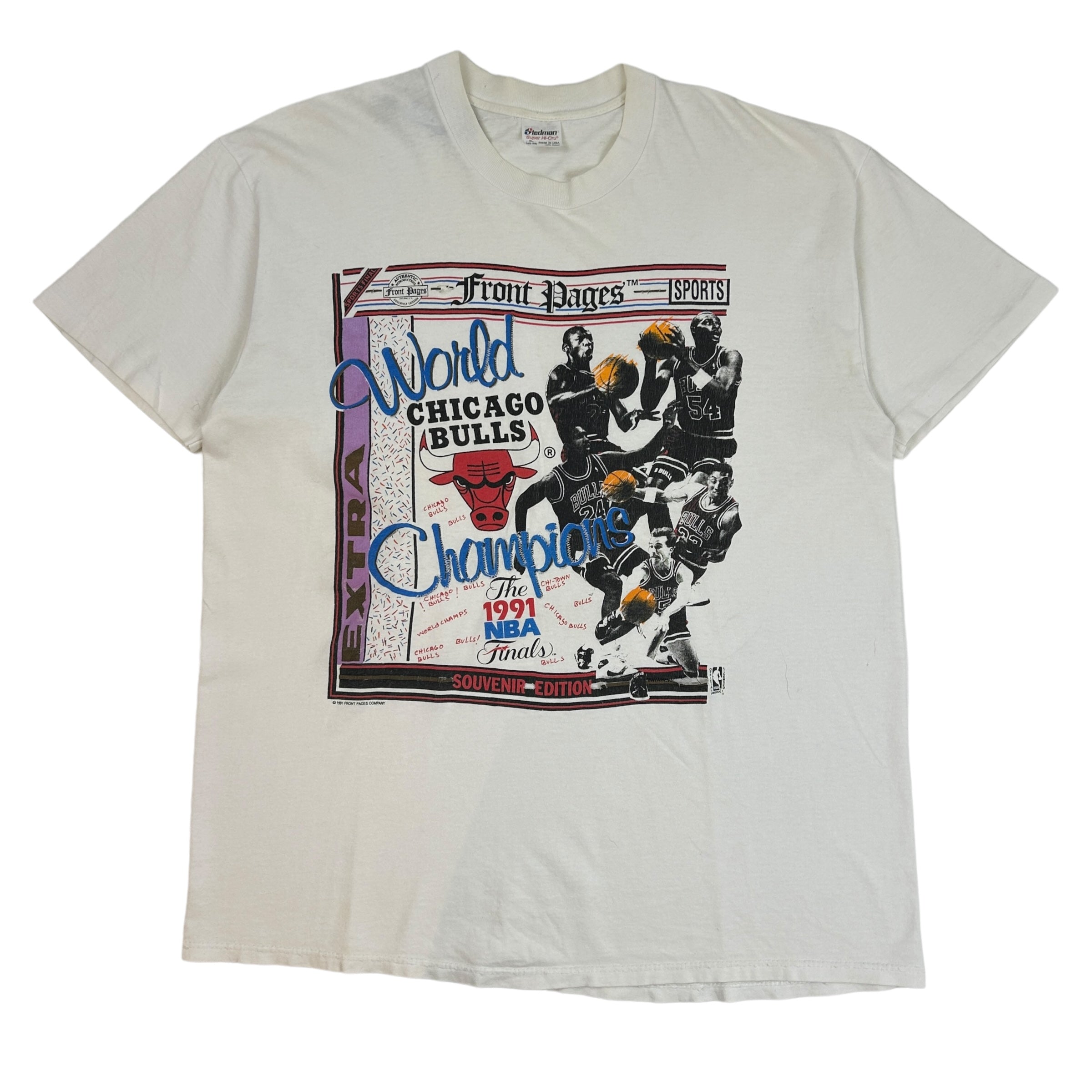 1991 Chicago Bulls NBA Finals T-Shirt White