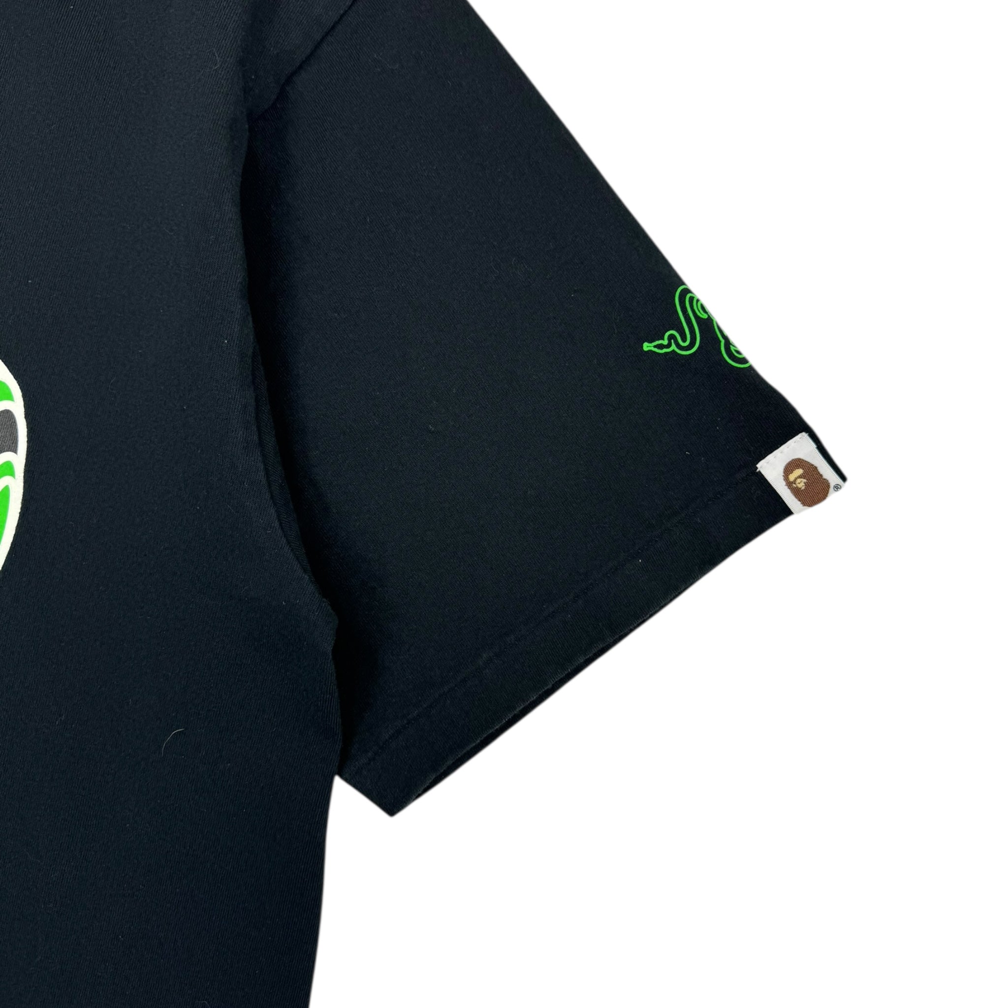 Bape x Razer Neon Camo Ape Head T-Shirt