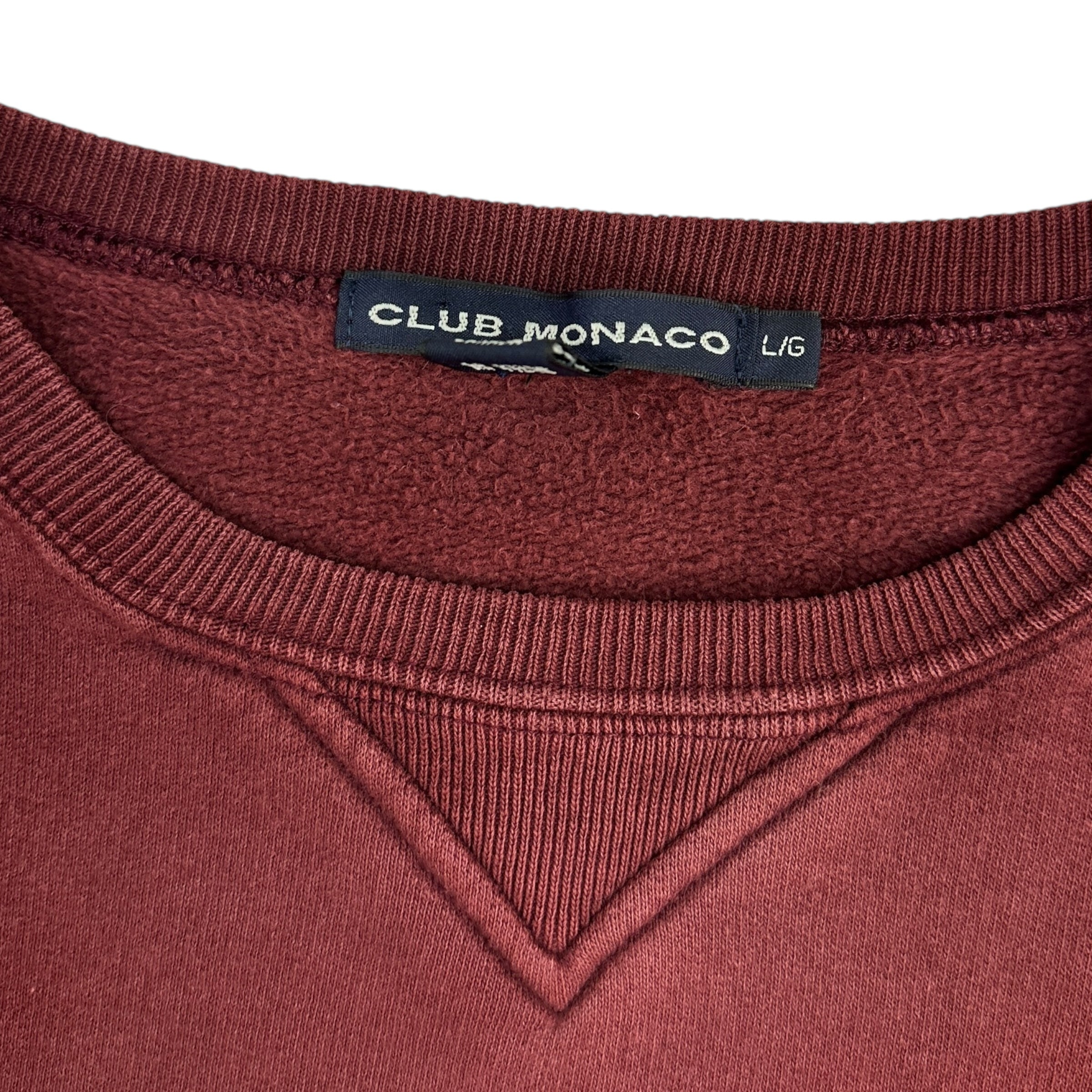 Vintage Club Monaco Crewneck Burgundy