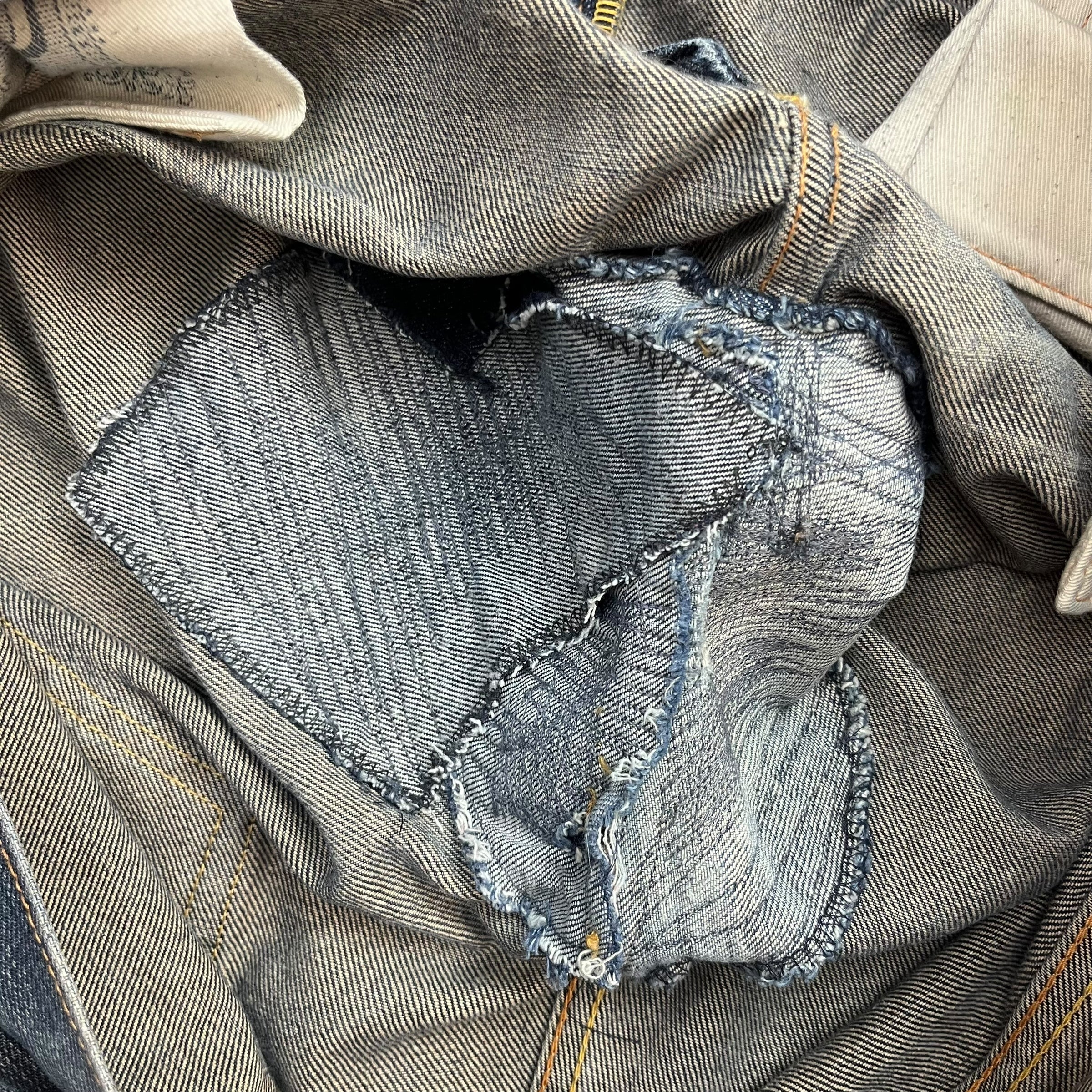 Evisu No.3 Denim Pants Faded Vintage Wash