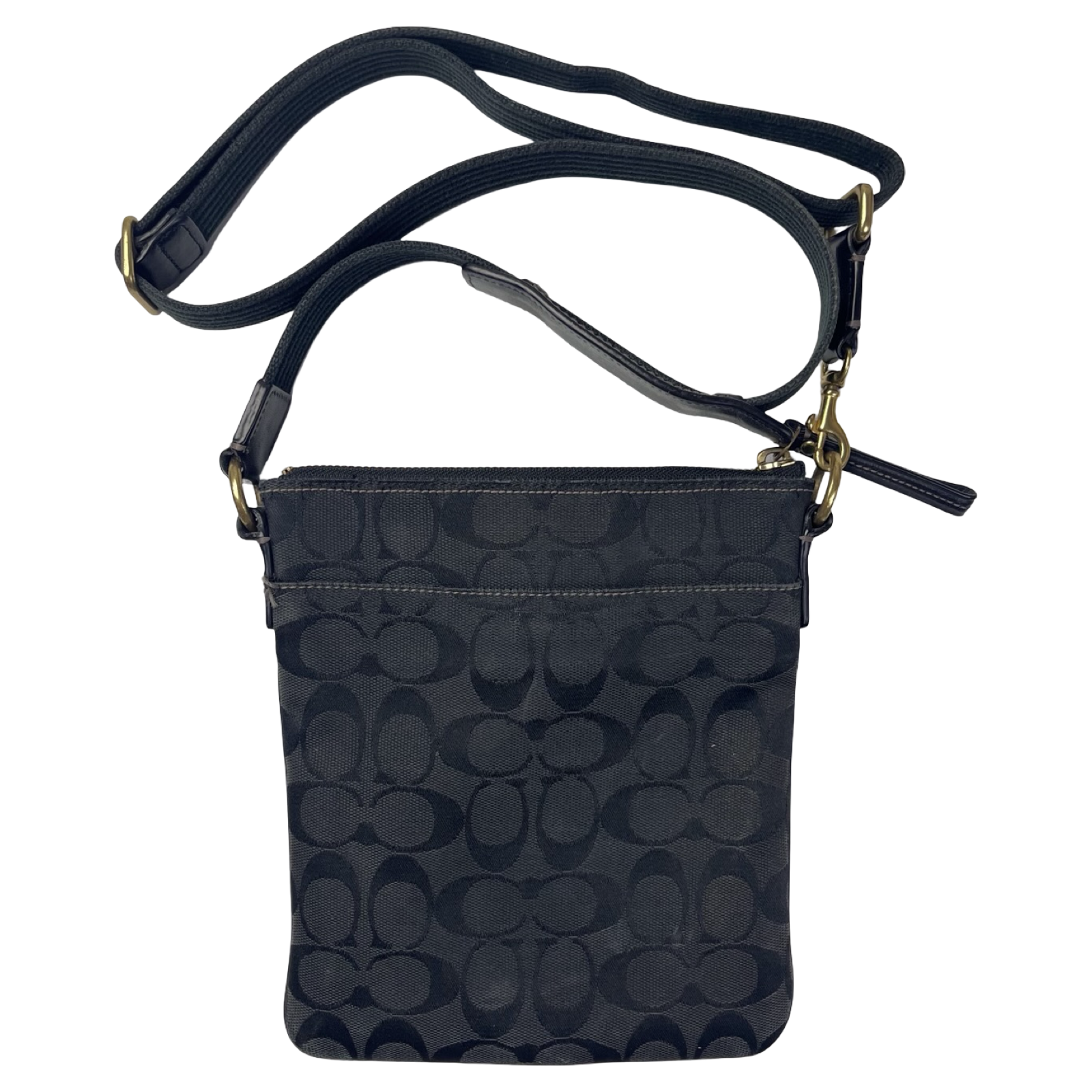 (W) Coach Hampton Signature Swingpack Crossbody Bag Black